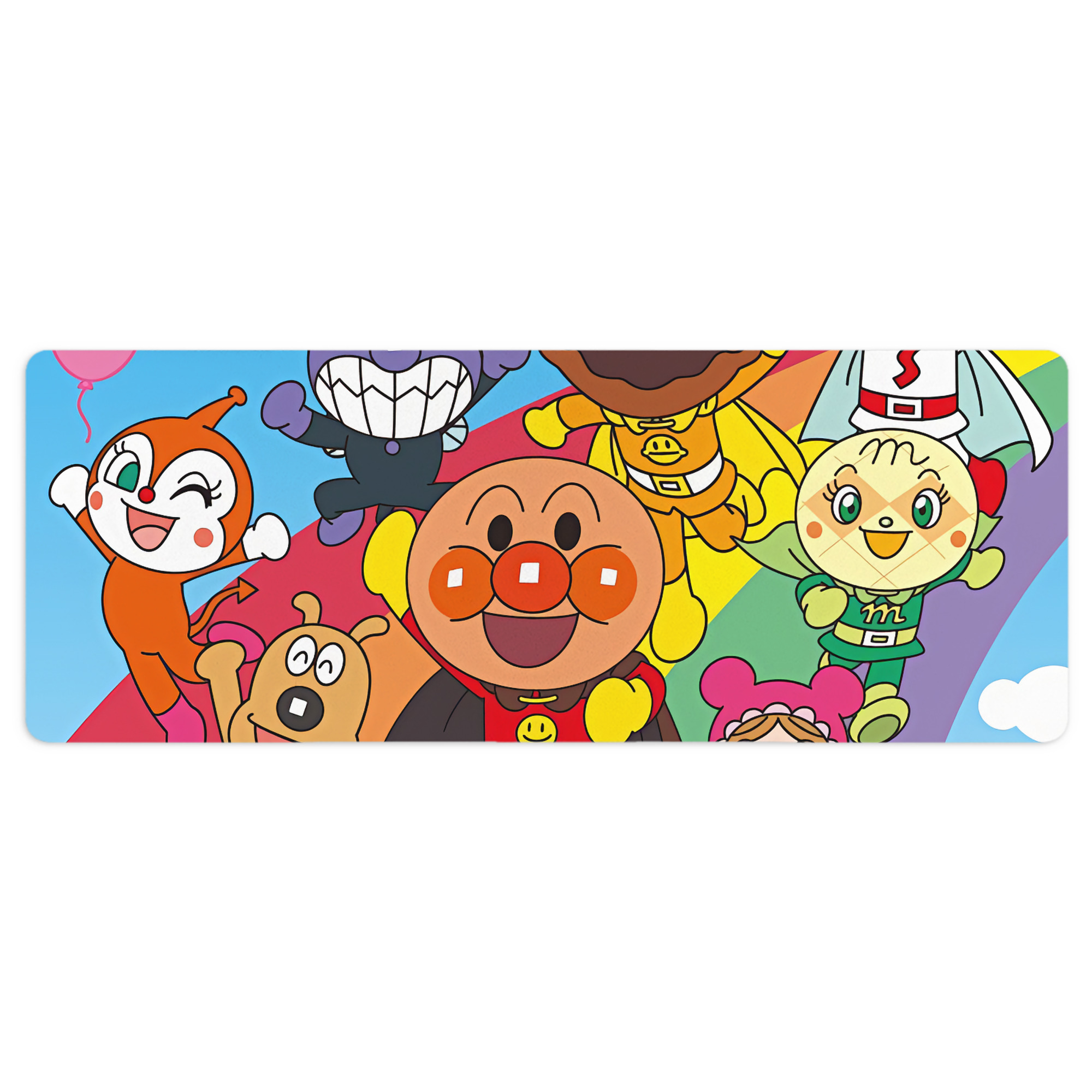 （画像用） アンパンマン Anpanman ステッチ加工 大判デスクマット／滑り止めマウスパッド