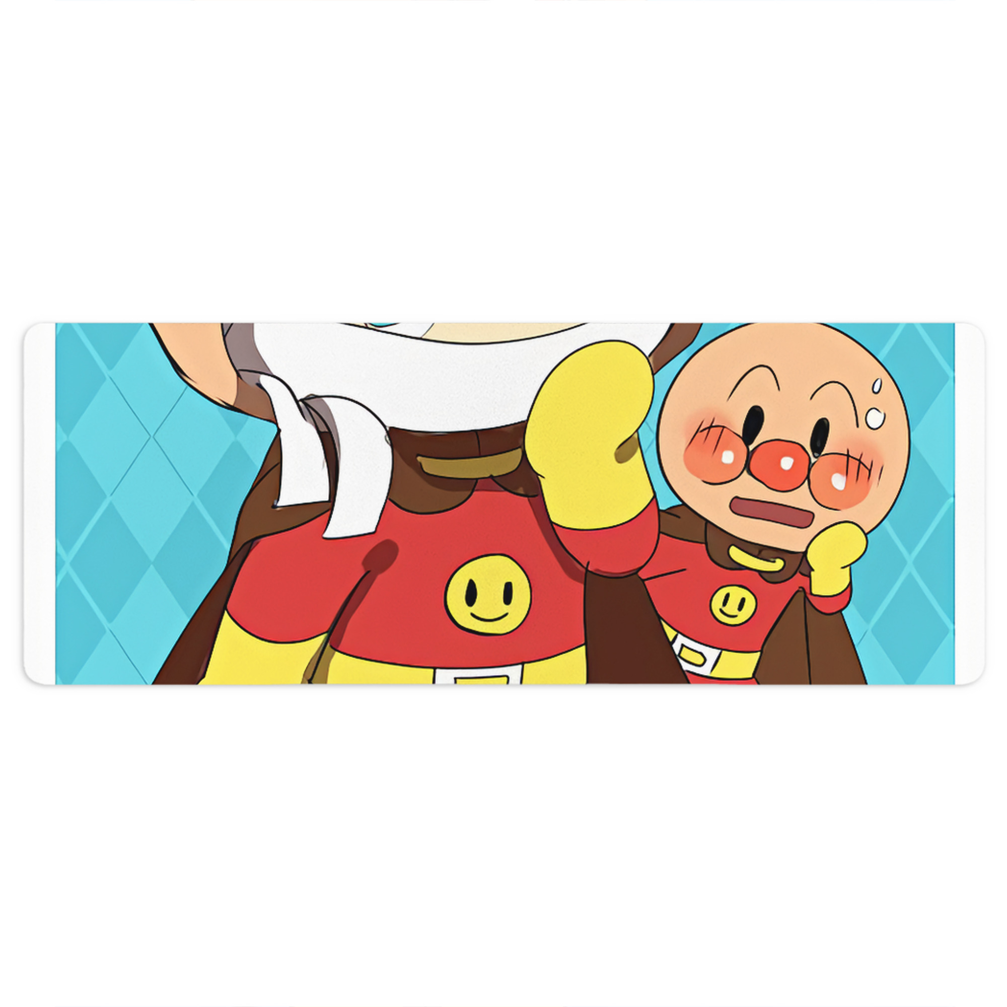 （画像用） アンパンマン Anpanman ステッチ加工 大判デスクマット／滑り止めマウスパッド