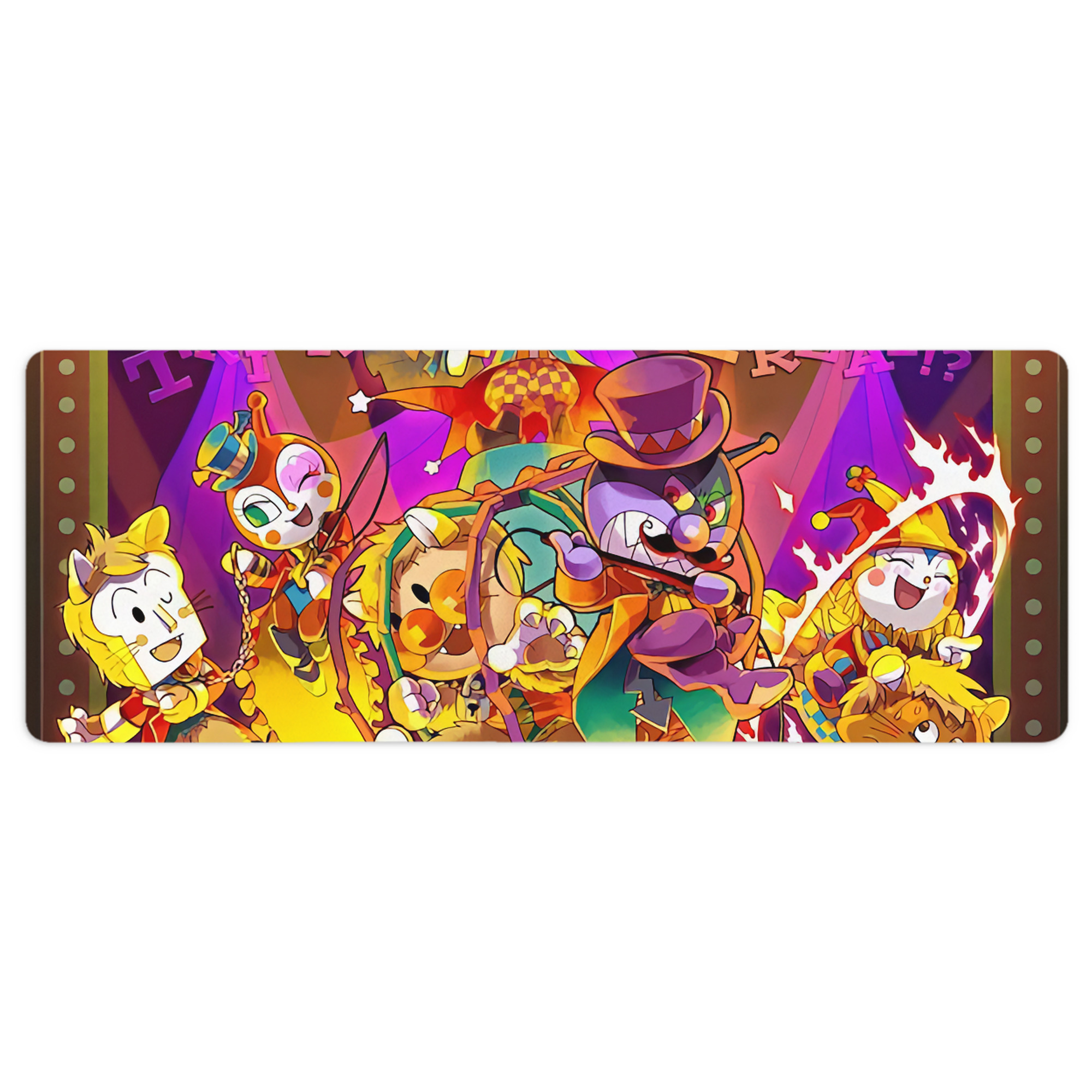 （画像用） アンパンマン Anpanman ステッチ加工 大判デスクマット／滑り止めマウスパッド