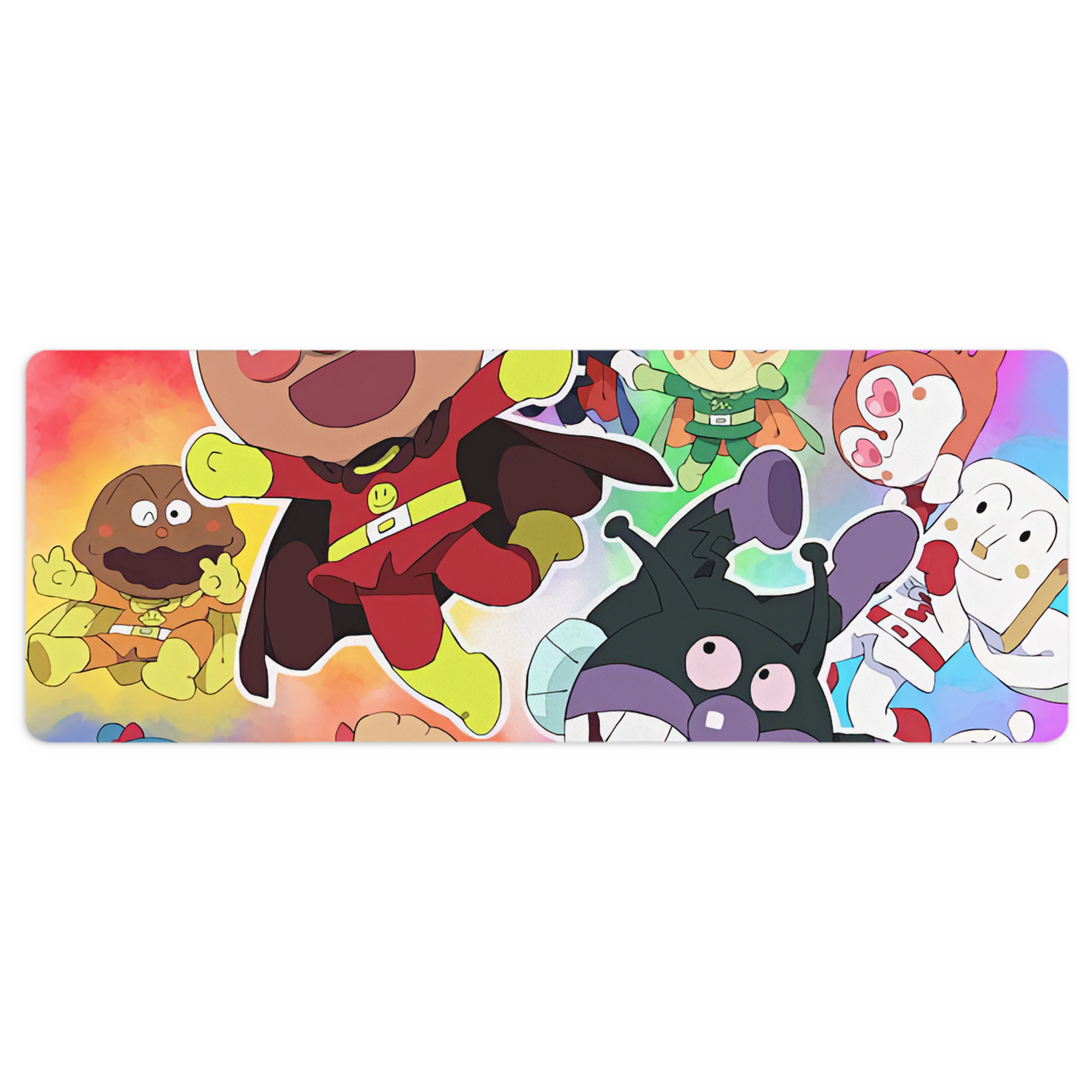 （画像用） アンパンマン Anpanman ステッチ加工 大判デスクマット／滑り止めマウスパッド