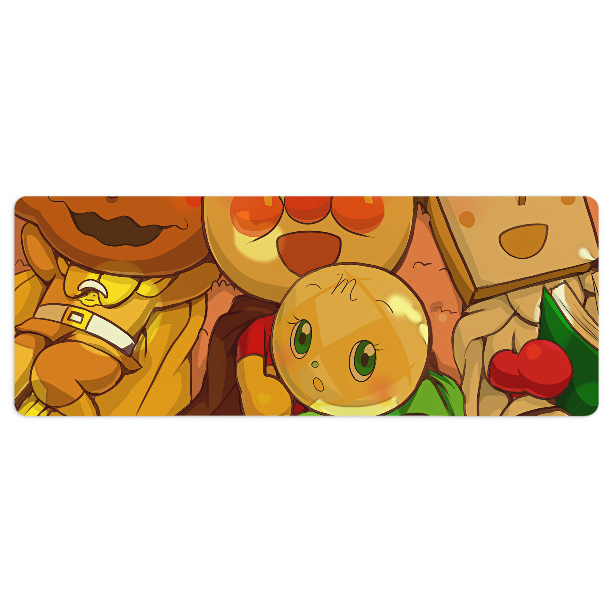 （画像用） アンパンマン Anpanman ステッチ加工 大判デスクマット／滑り止めマウスパッド