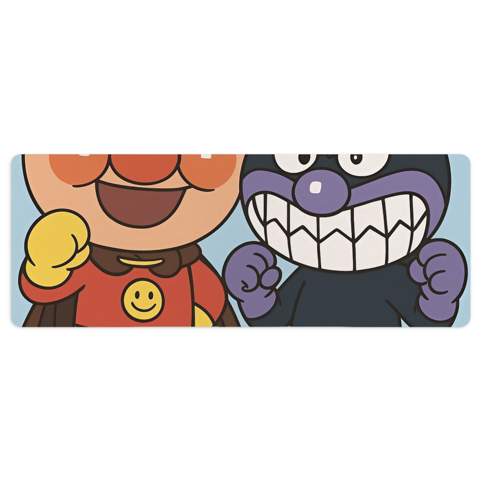 （画像用） アンパンマン Anpanman ステッチ加工 大判デスクマット／滑り止めマウスパッド
