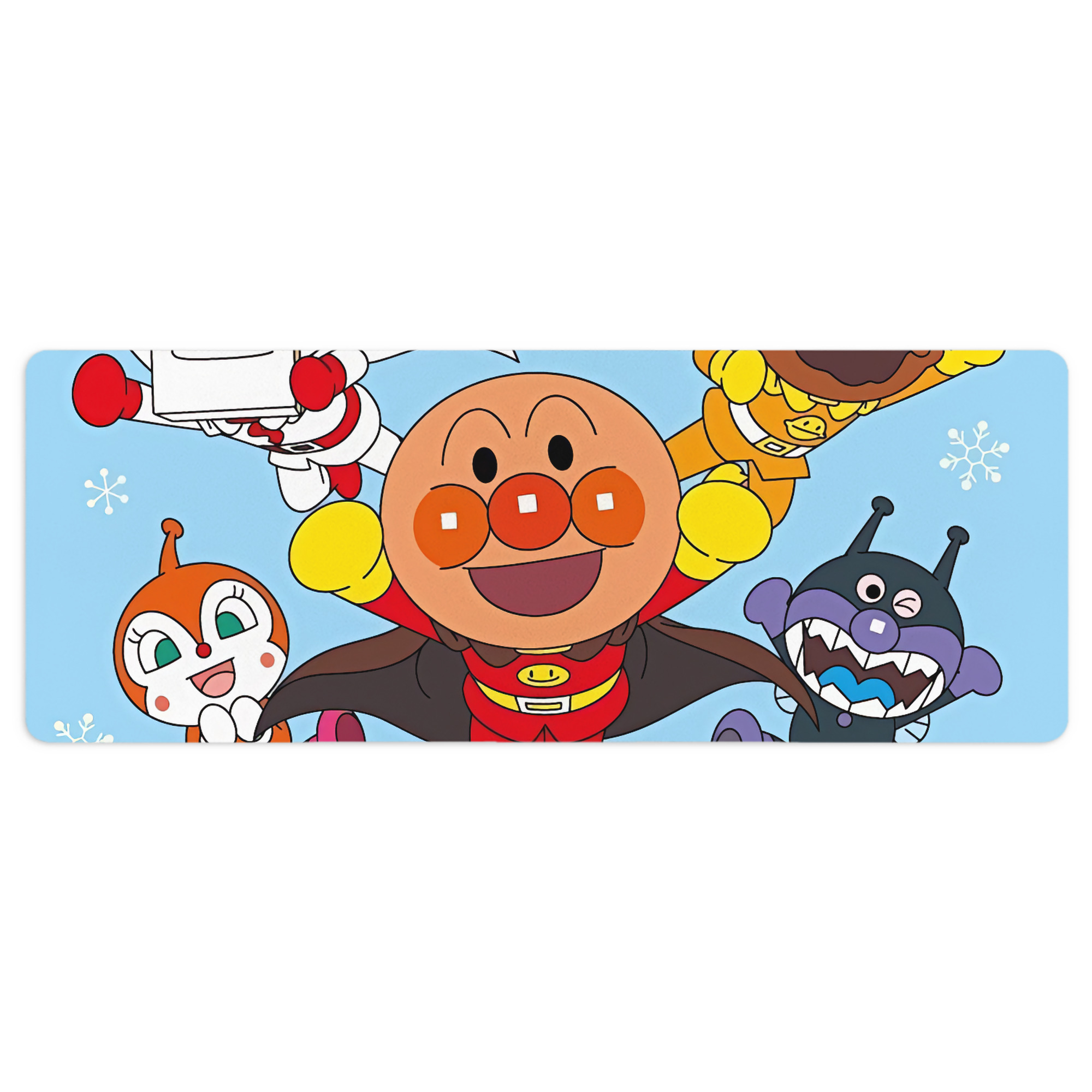 （画像用） アンパンマン Anpanman ステッチ加工 大判デスクマット／滑り止めマウスパッド