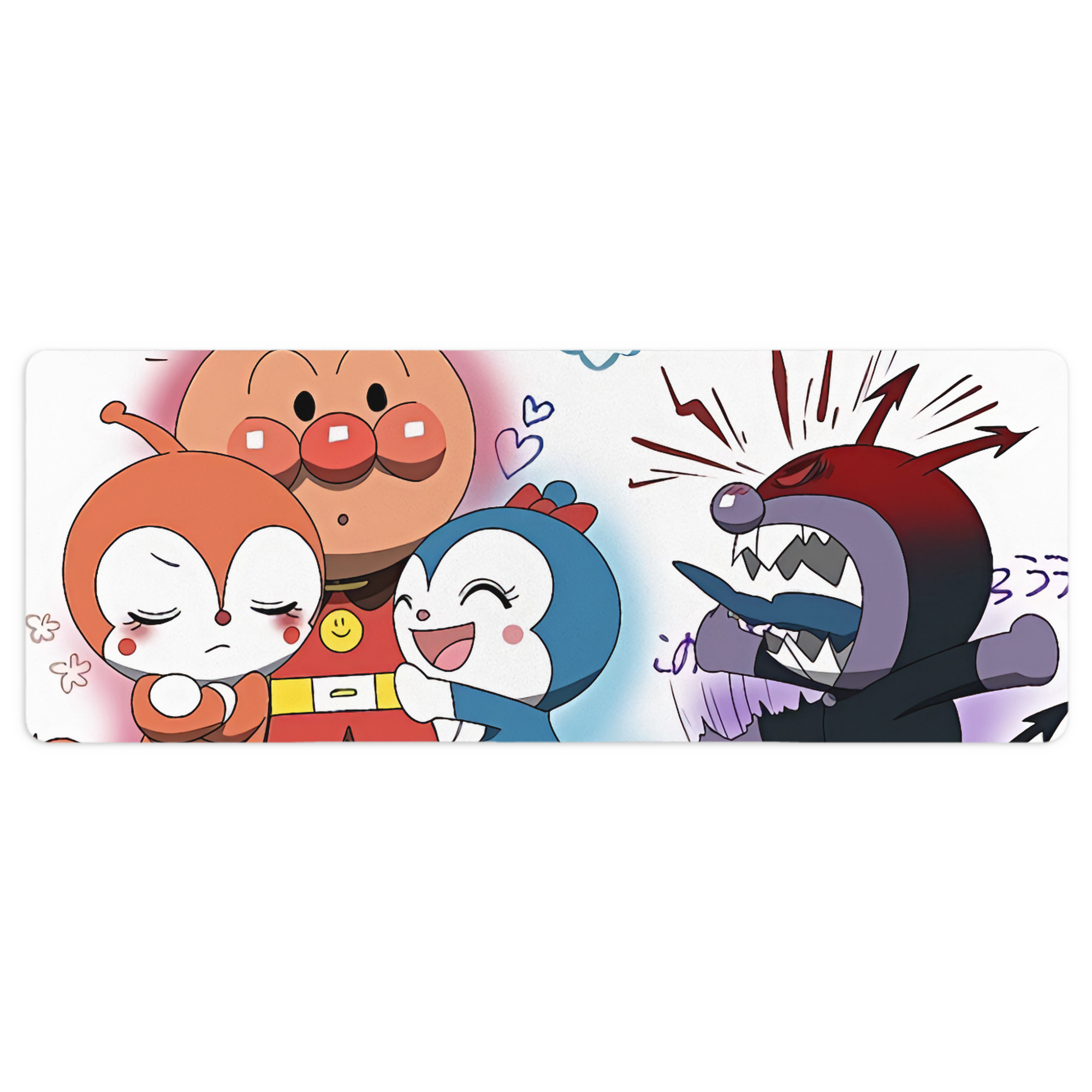 （画像用） アンパンマン Anpanman ステッチ加工 大判デスクマット／滑り止めマウスパッド