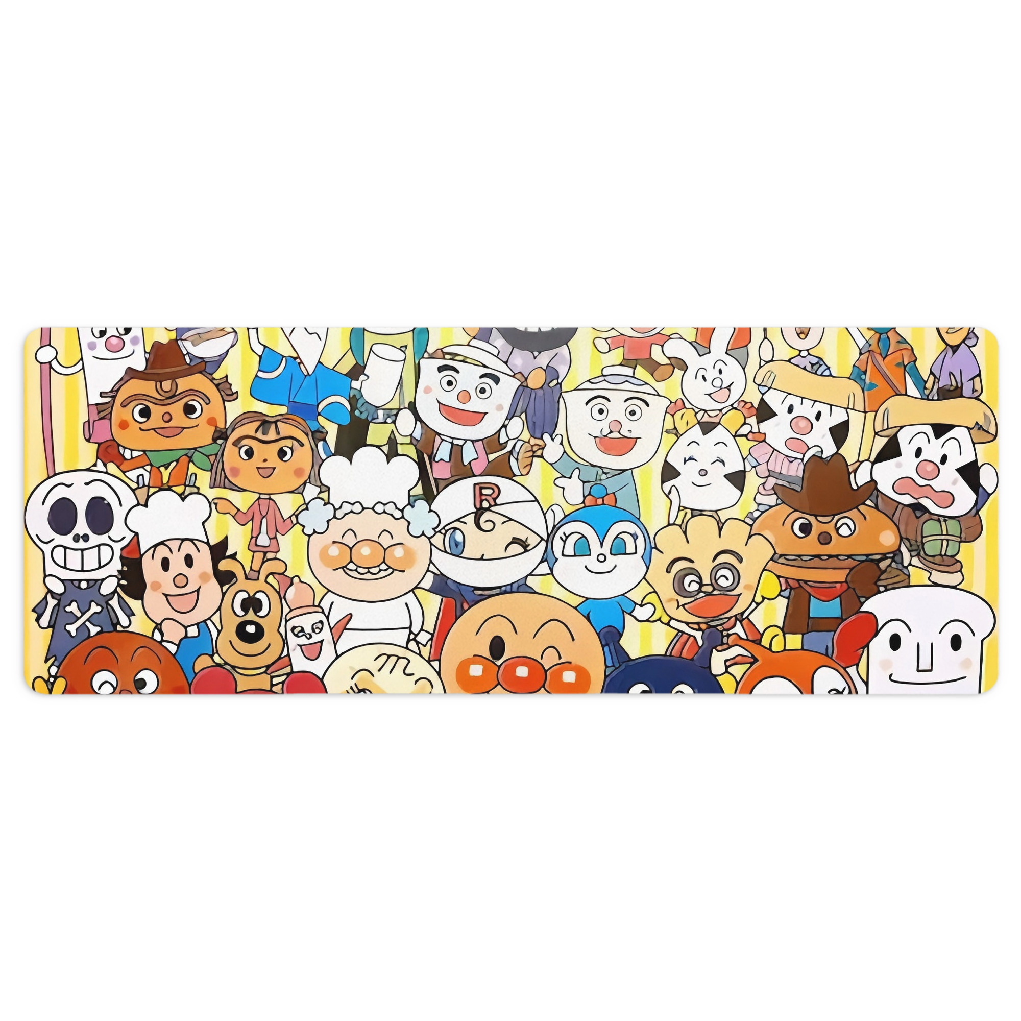 （画像用） アンパンマン Anpanman ステッチ加工 大判デスクマット／滑り止めマウスパッド