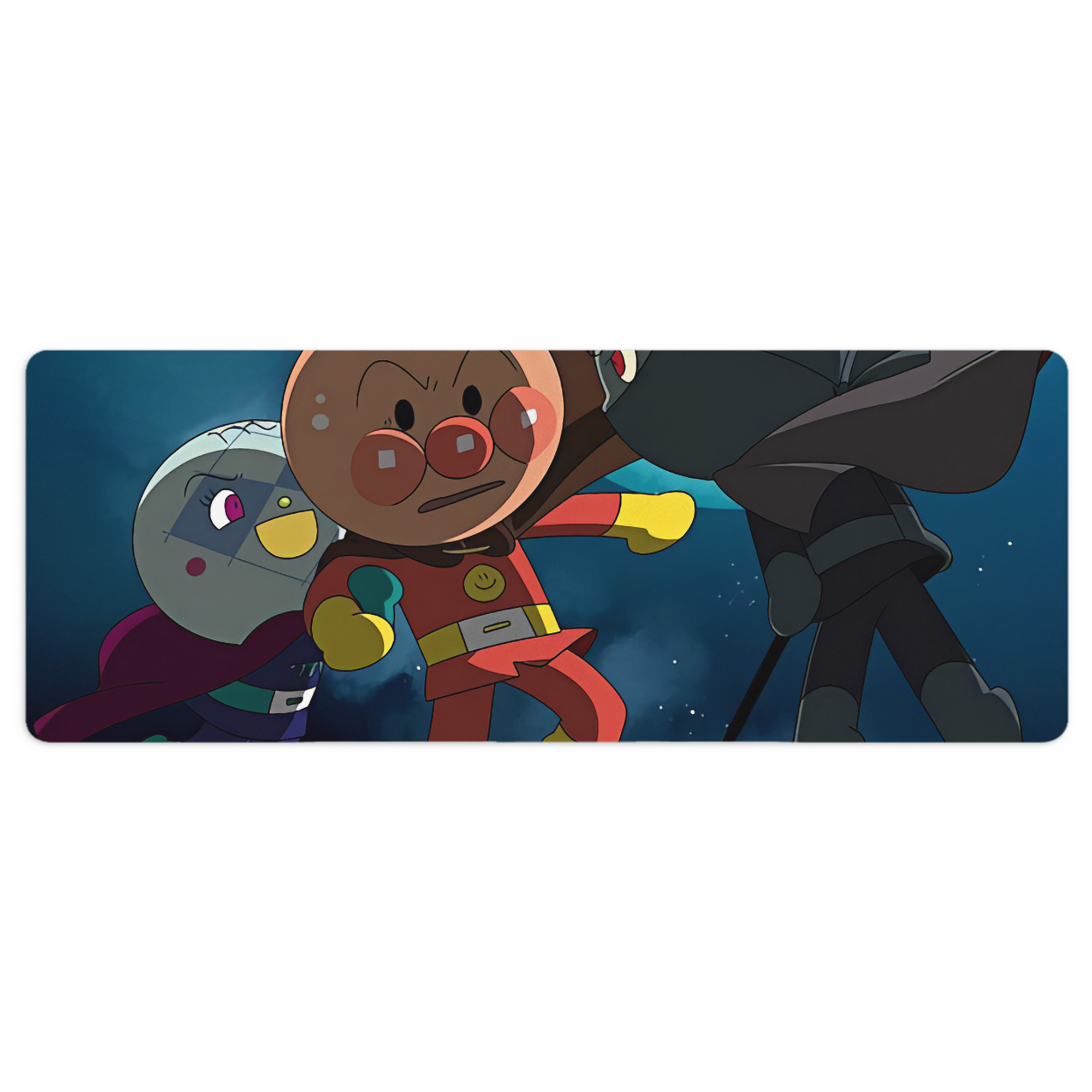 （画像用） アンパンマン Anpanman ステッチ加工 大判デスクマット／滑り止めマウスパッド