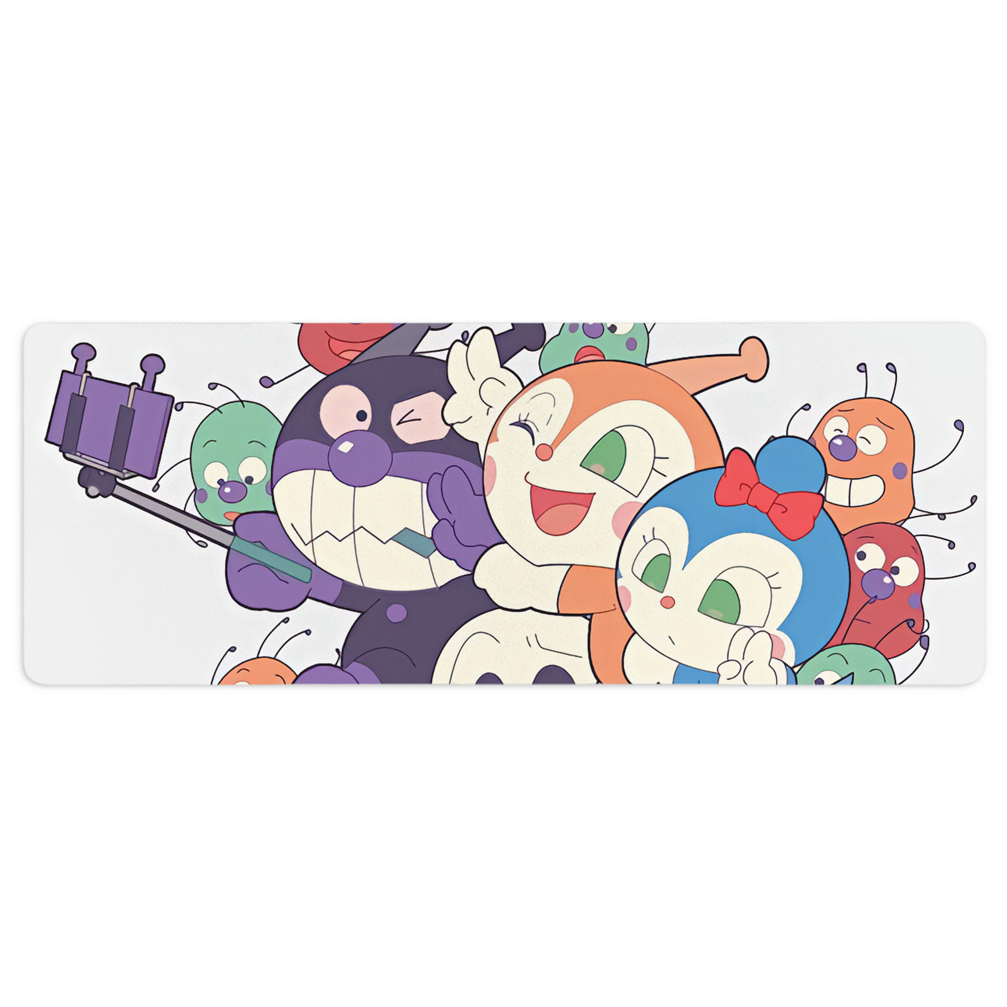 （画像用） アンパンマン Anpanman ステッチ加工 大判デスクマット／滑り止めマウスパッド