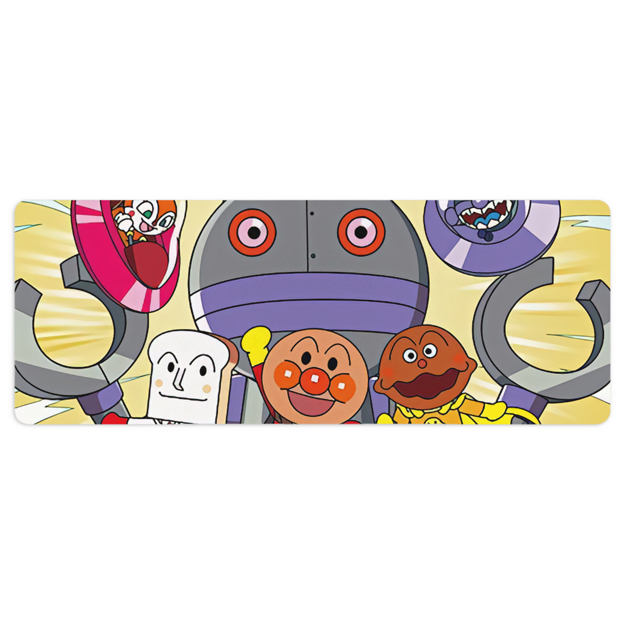 （画像用） アンパンマン Anpanman ステッチ加工 大判デスクマット／滑り止めマウスパッド