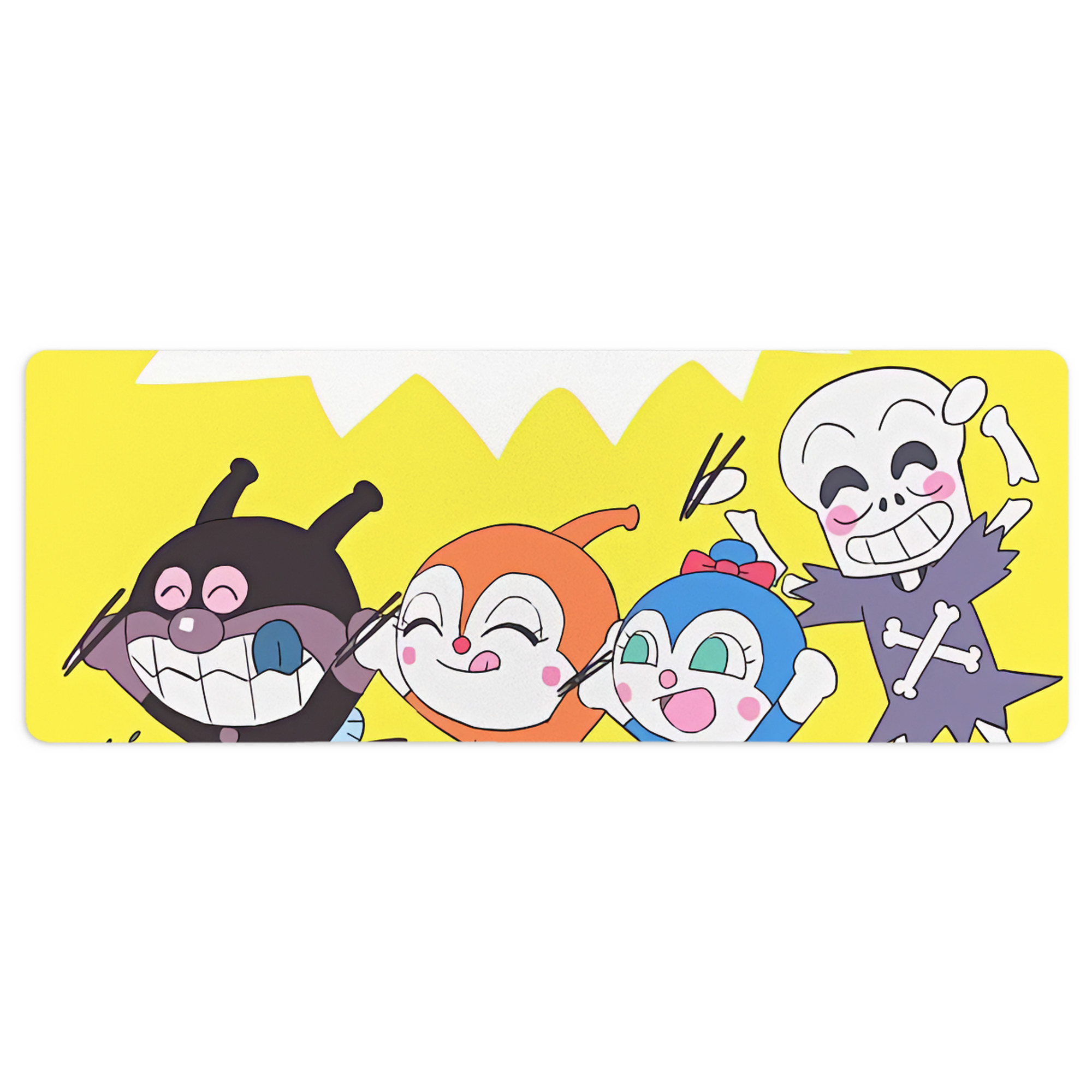 （画像用） アンパンマン Anpanman ステッチ加工 大判デスクマット／滑り止めマウスパッド