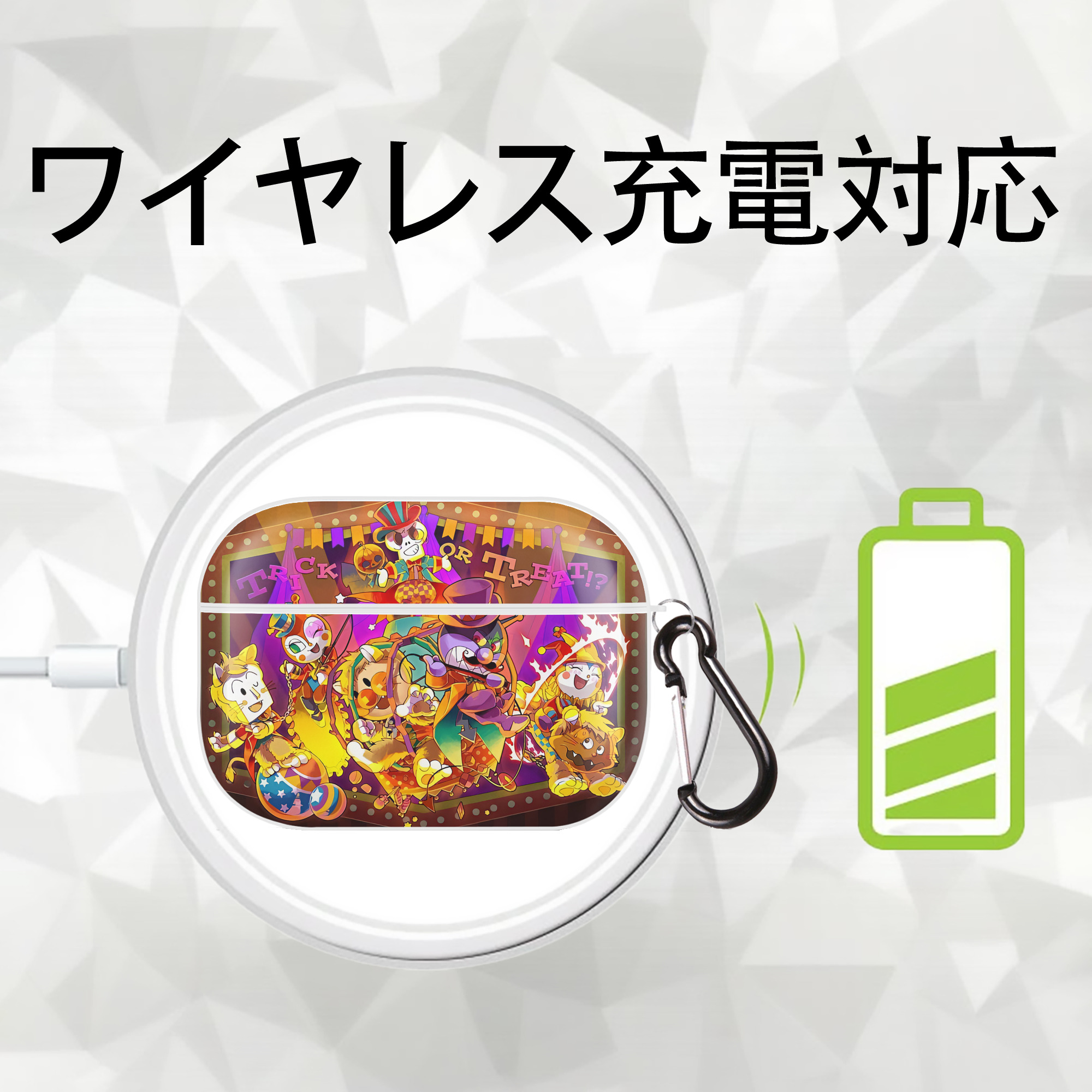 アンパンマン Anpanman 【AirPods Pro用】ハードシェル保護ケース 耐衝撃・防指紋・カラビナ付き商品仕様