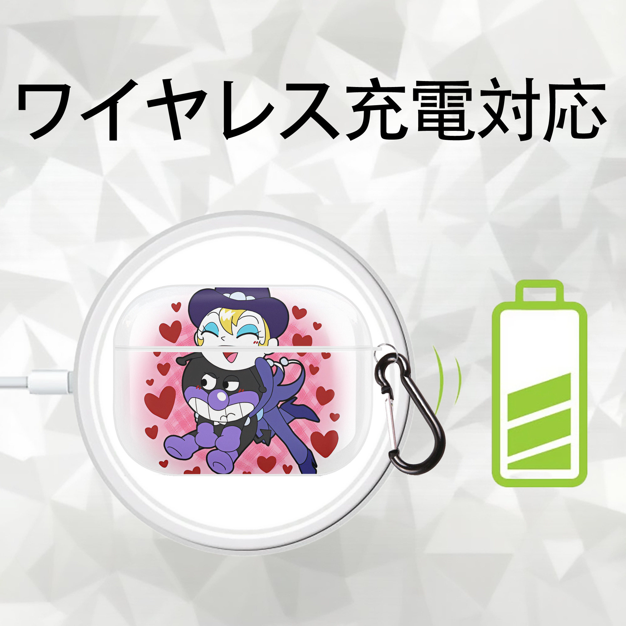 アンパンマン Anpanman 【AirPods Pro用】ハードシェル保護ケース 耐衝撃・防指紋・カラビナ付き商品仕様