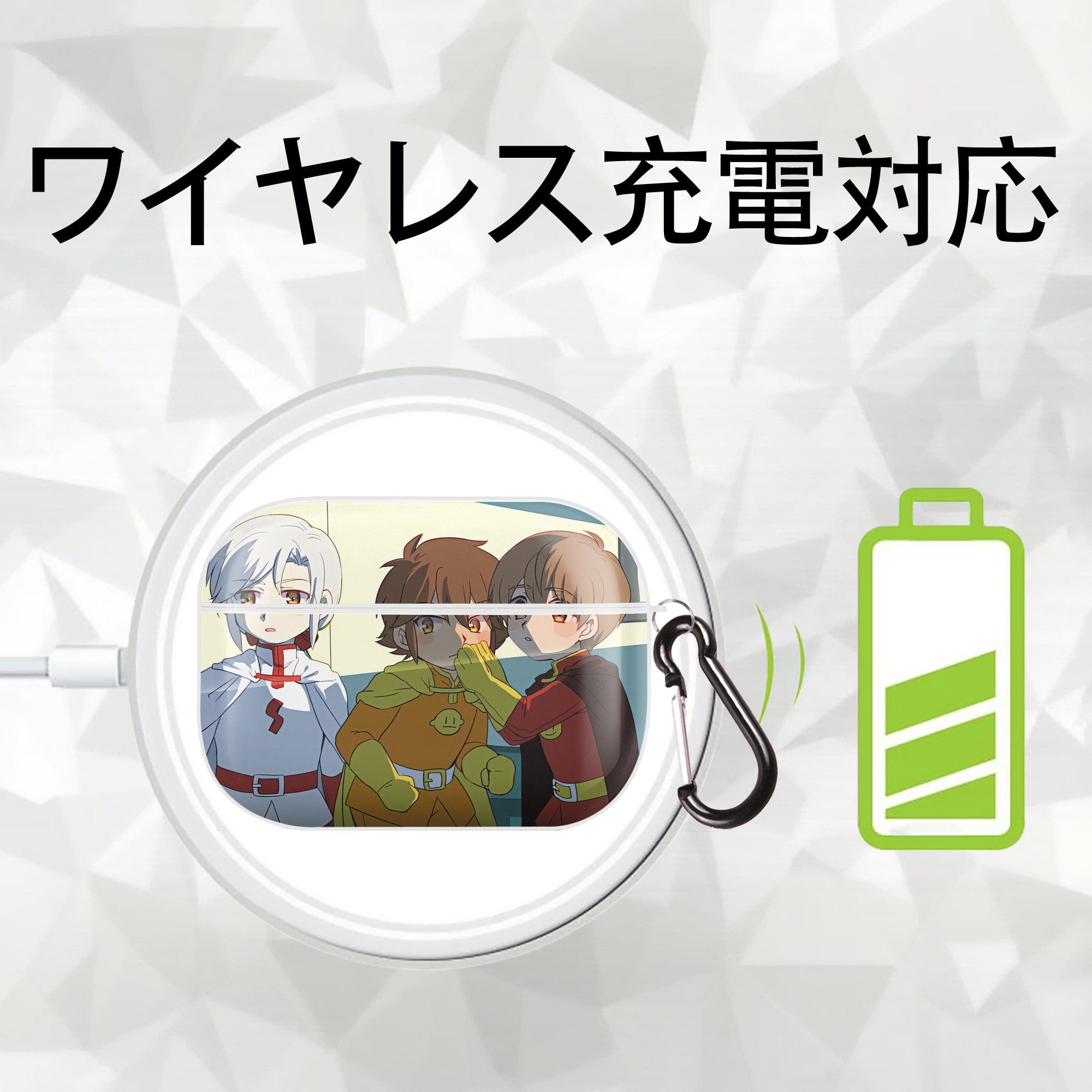 アンパンマン Anpanman 【AirPods Pro用】ハードシェル保護ケース 耐衝撃・防指紋・カラビナ付き商品仕様