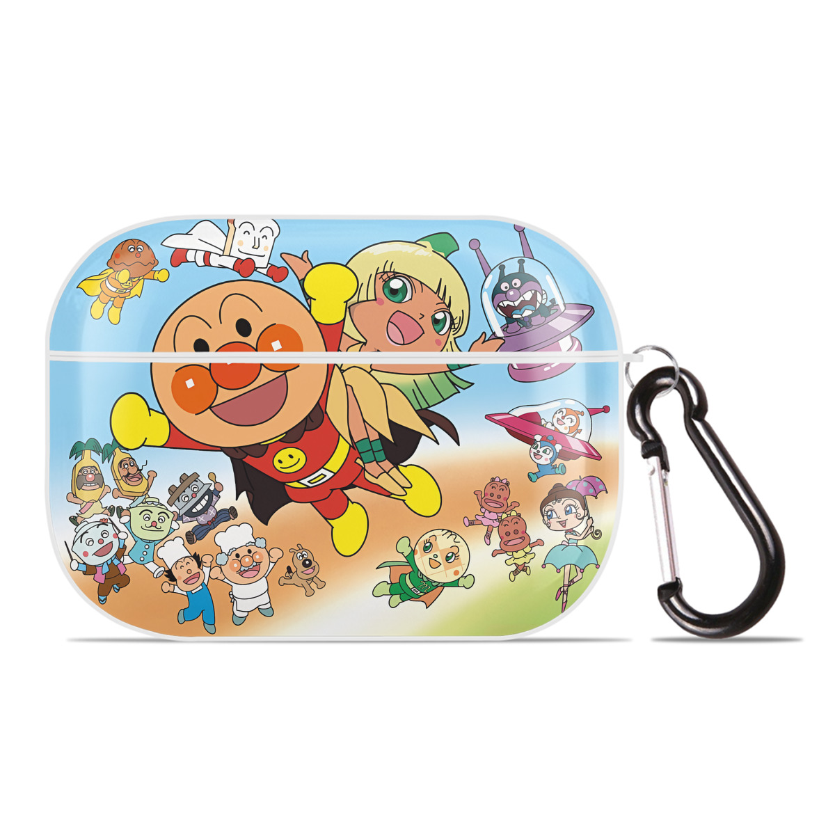 （画像用） アンパンマン Anpanman 【AirPods Pro用】ハードシェル保護ケース 耐衝撃・防指紋・カラビナ付き商品仕様