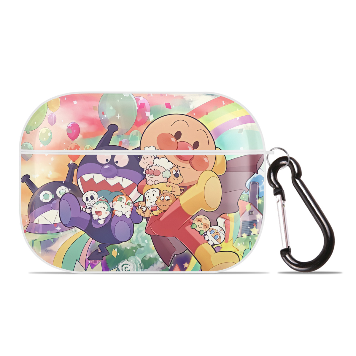 （画像用） アンパンマン Anpanman 【AirPods Pro用】ハードシェル保護ケース 耐衝撃・防指紋・カラビナ付き商品仕様