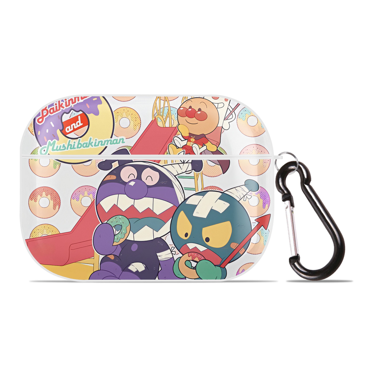 （画像用） アンパンマン Anpanman 【AirPods Pro用】ハードシェル保護ケース 耐衝撃・防指紋・カラビナ付き商品仕様