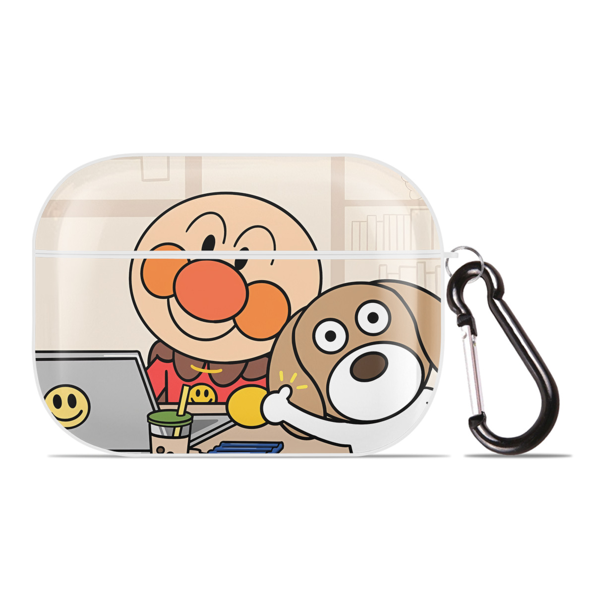 （画像用） アンパンマン Anpanman 【AirPods Pro用】ハードシェル保護ケース 耐衝撃・防指紋・カラビナ付き商品仕様
