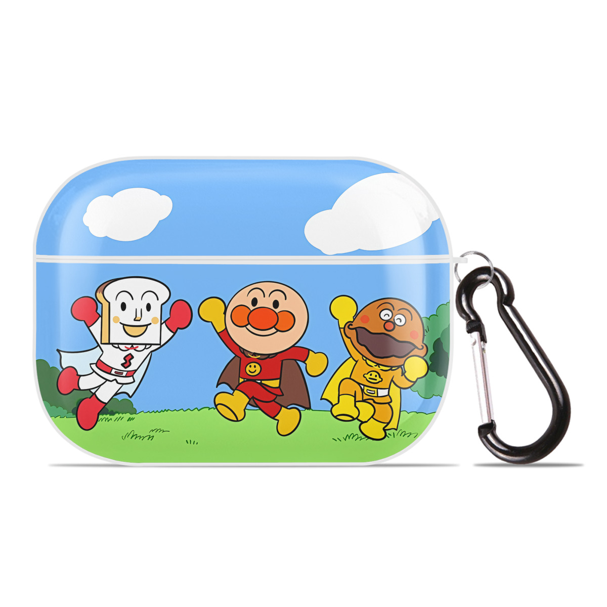 （画像用） アンパンマン Anpanman 【AirPods Pro用】ハードシェル保護ケース 耐衝撃・防指紋・カラビナ付き商品仕様