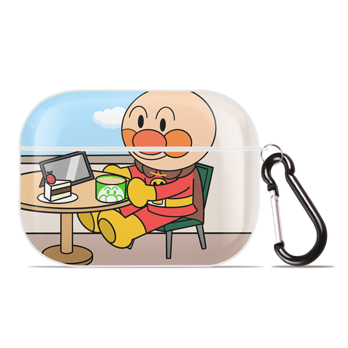 （画像用） アンパンマン Anpanman 【AirPods Pro用】ハードシェル保護ケース 耐衝撃・防指紋・カラビナ付き商品仕様