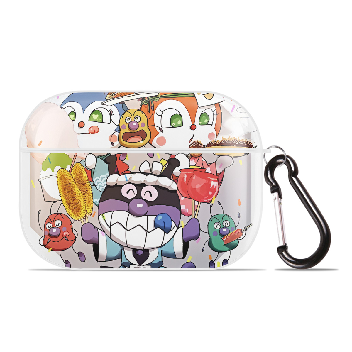 （画像用） アンパンマン Anpanman 【AirPods Pro用】ハードシェル保護ケース 耐衝撃・防指紋・カラビナ付き商品仕様