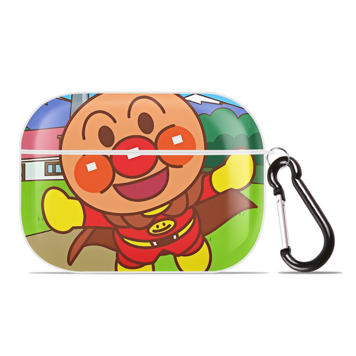 （画像用） アンパンマン Anpanman 【AirPods Pro用】ハードシェル保護ケース 耐衝撃・防指紋・カラビナ付き商品仕様