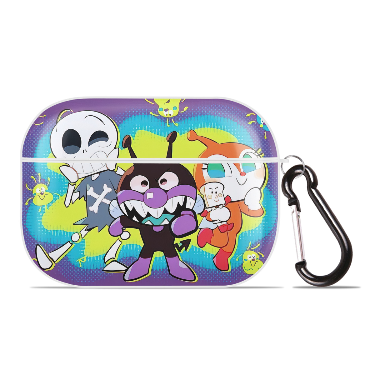 （画像用） アンパンマン Anpanman 【AirPods Pro用】ハードシェル保護ケース 耐衝撃・防指紋・カラビナ付き商品仕様