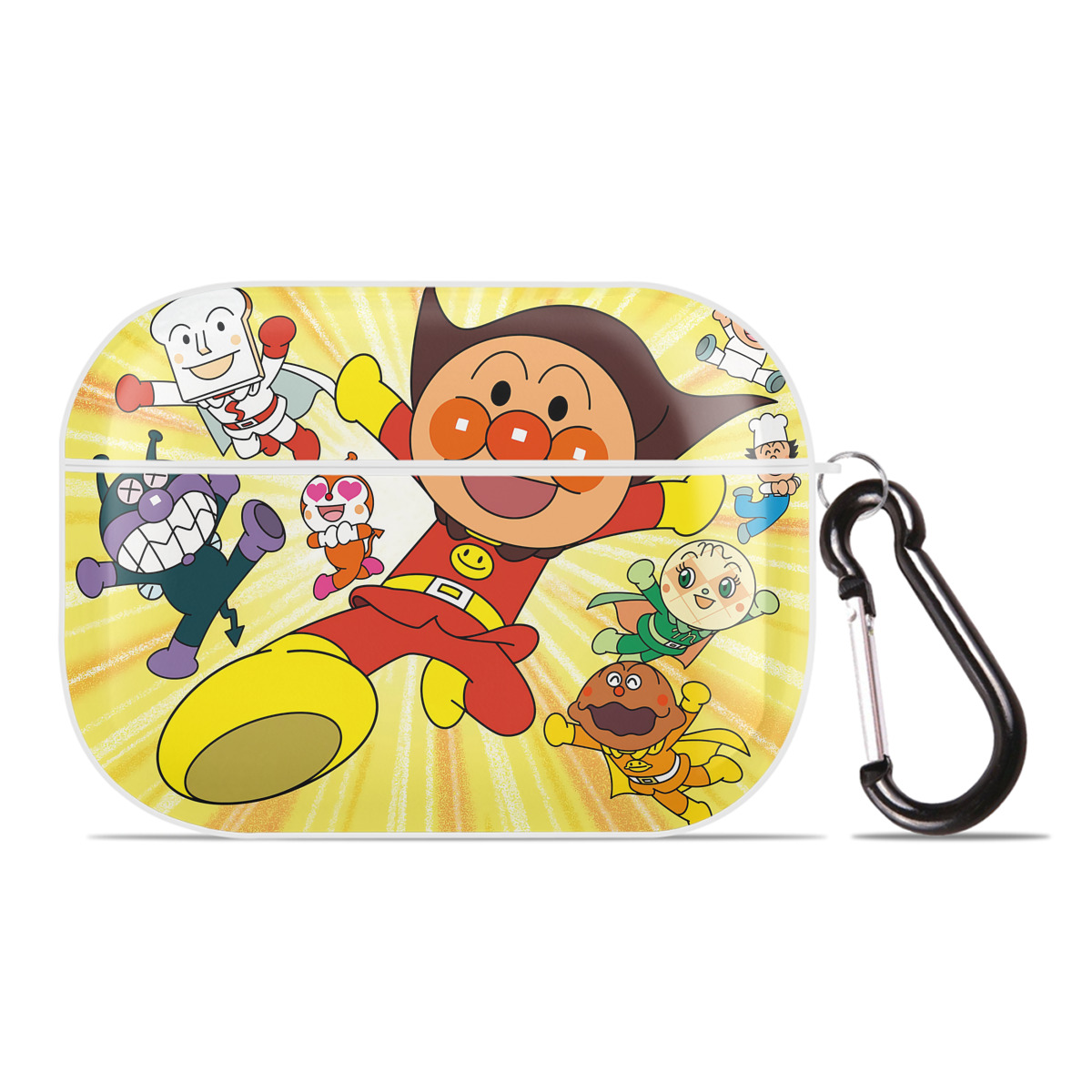 （画像用） アンパンマン Anpanman 【AirPods Pro用】ハードシェル保護ケース 耐衝撃・防指紋・カラビナ付き商品仕様