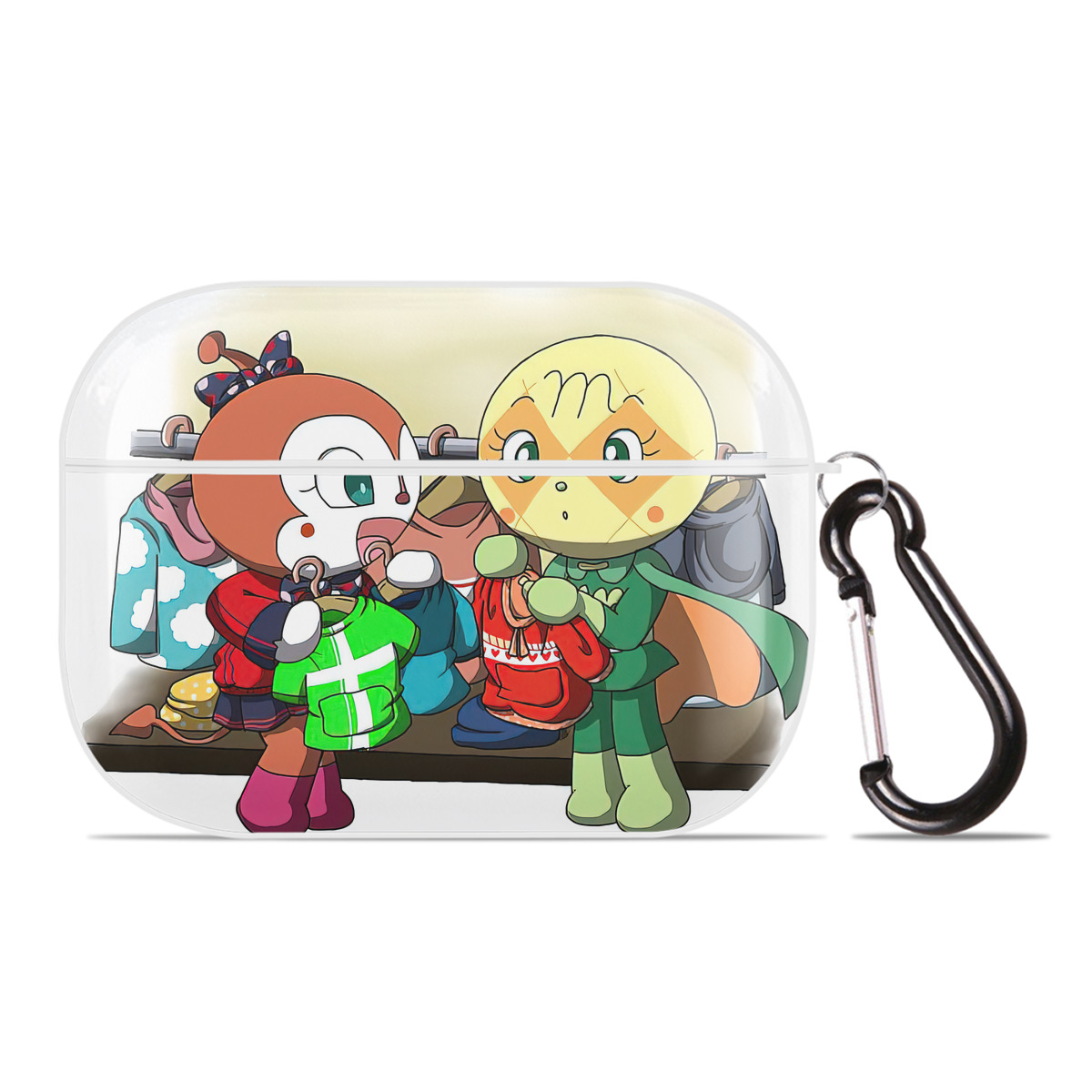 （画像用） アンパンマン Anpanman 【AirPods Pro用】ハードシェル保護ケース 耐衝撃・防指紋・カラビナ付き商品仕様