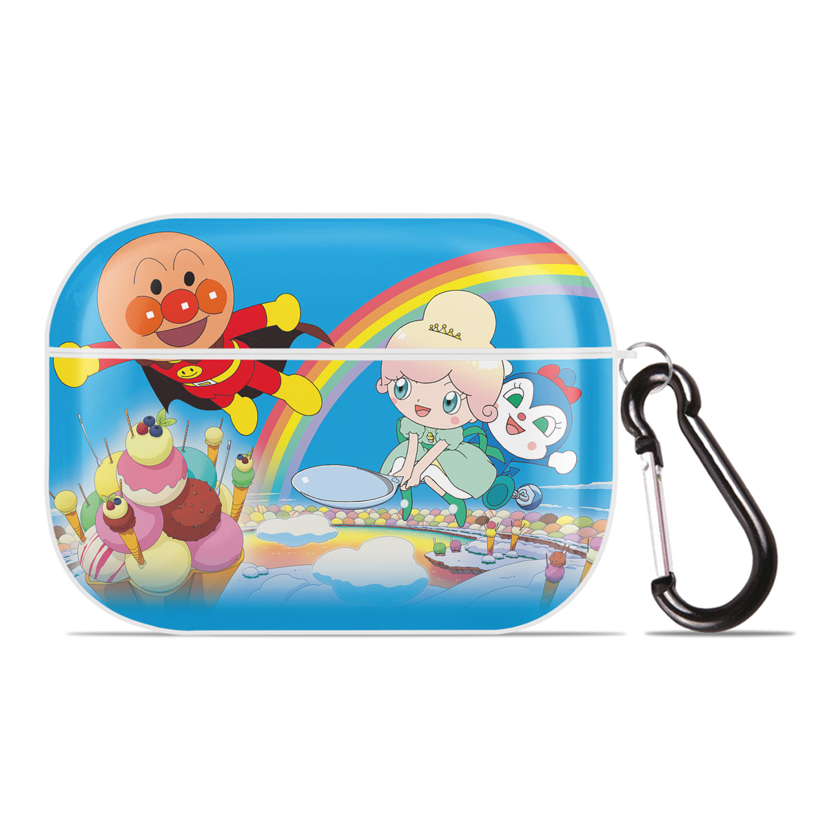 （画像用） アンパンマン Anpanman 【AirPods Pro用】ハードシェル保護ケース 耐衝撃・防指紋・カラビナ付き商品仕様