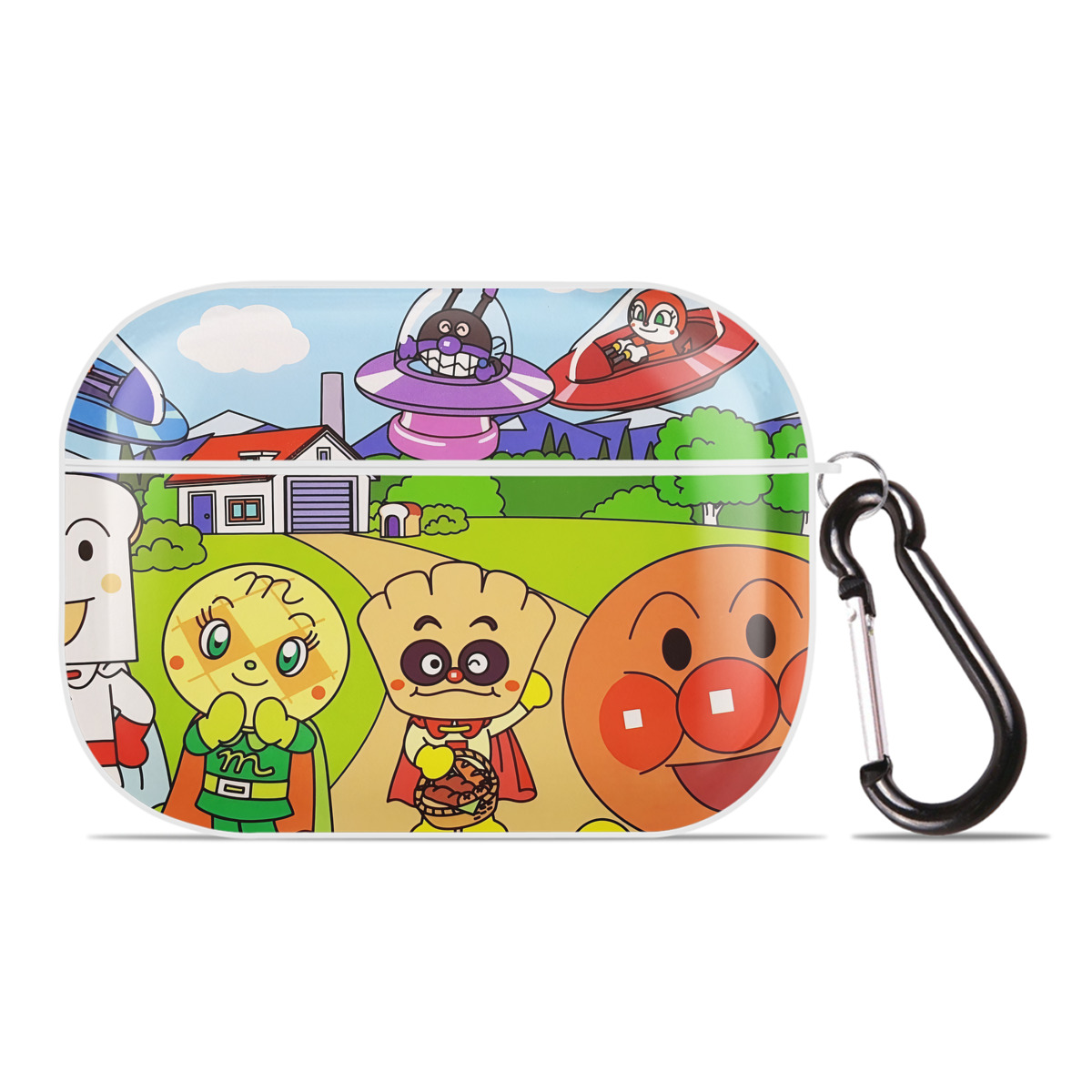 （画像用） アンパンマン Anpanman 【AirPods Pro用】ハードシェル保護ケース 耐衝撃・防指紋・カラビナ付き商品仕様