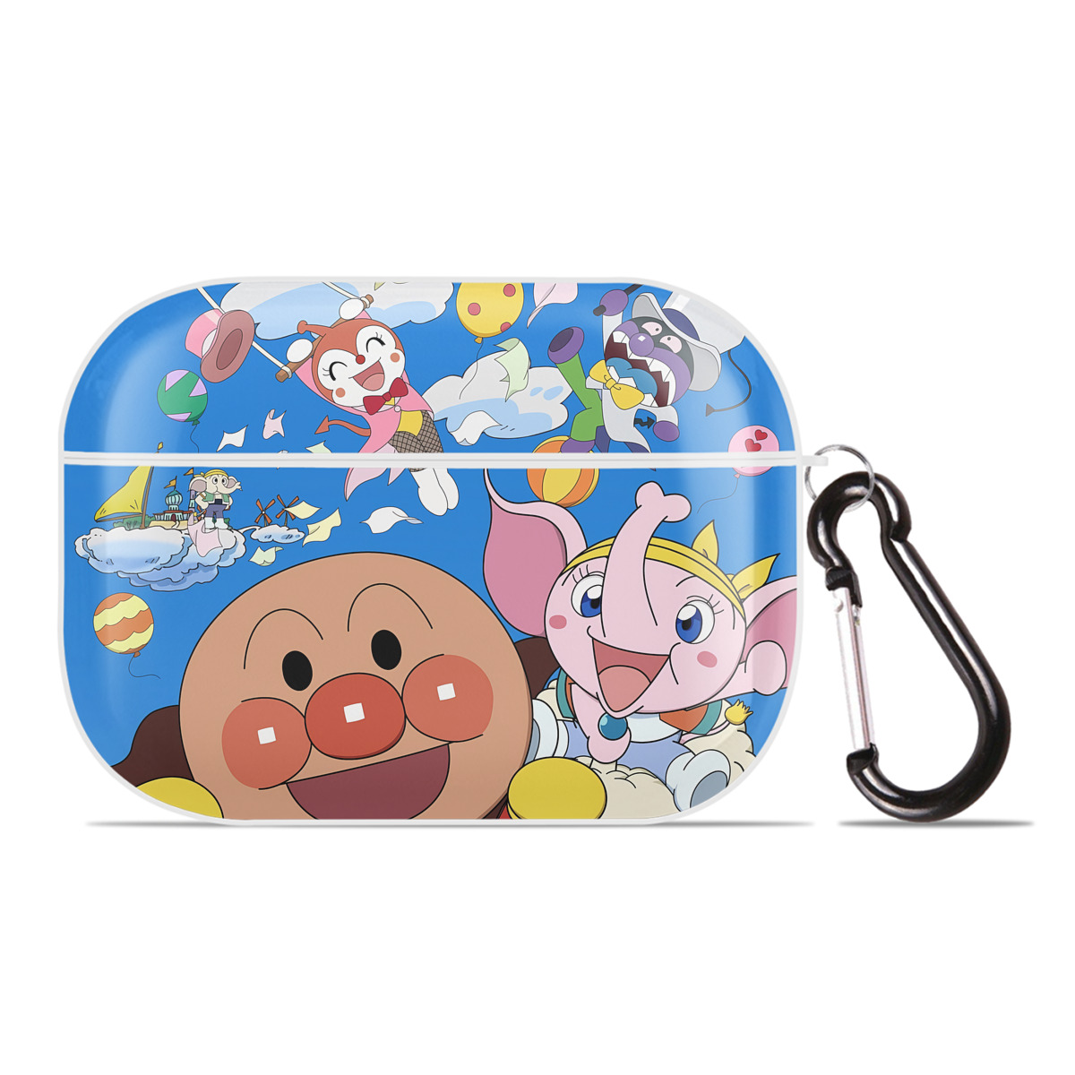 （画像用） アンパンマン Anpanman 【AirPods Pro用】ハードシェル保護ケース 耐衝撃・防指紋・カラビナ付き商品仕様