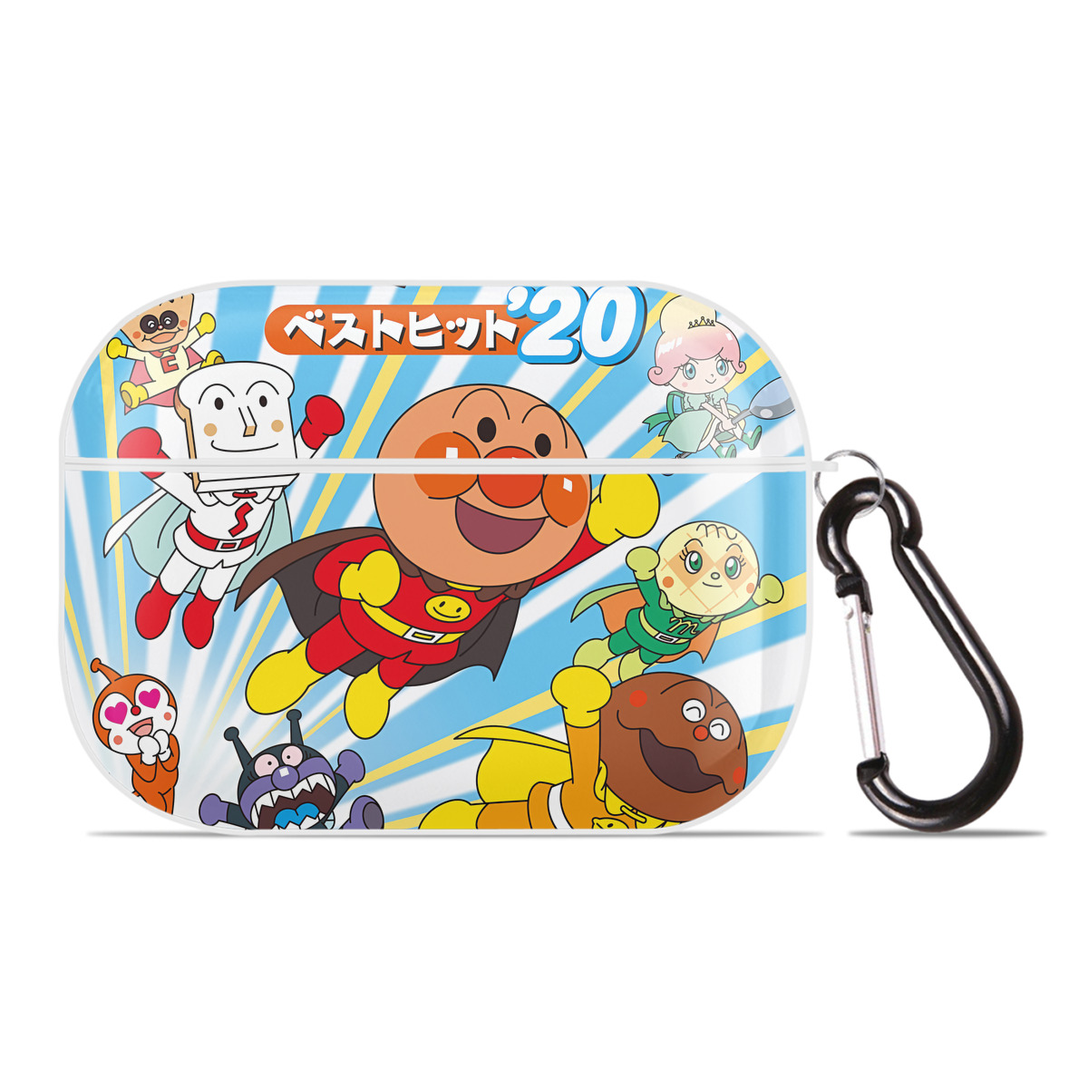 （画像用） アンパンマン Anpanman 【AirPods Pro用】ハードシェル保護ケース 耐衝撃・防指紋・カラビナ付き商品仕様