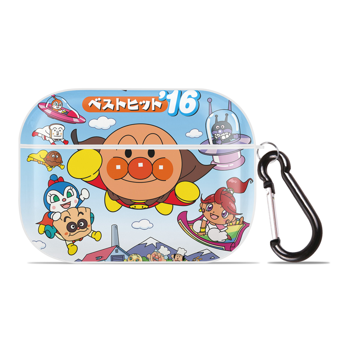 （画像用） アンパンマン Anpanman 【AirPods Pro用】ハードシェル保護ケース 耐衝撃・防指紋・カラビナ付き商品仕様