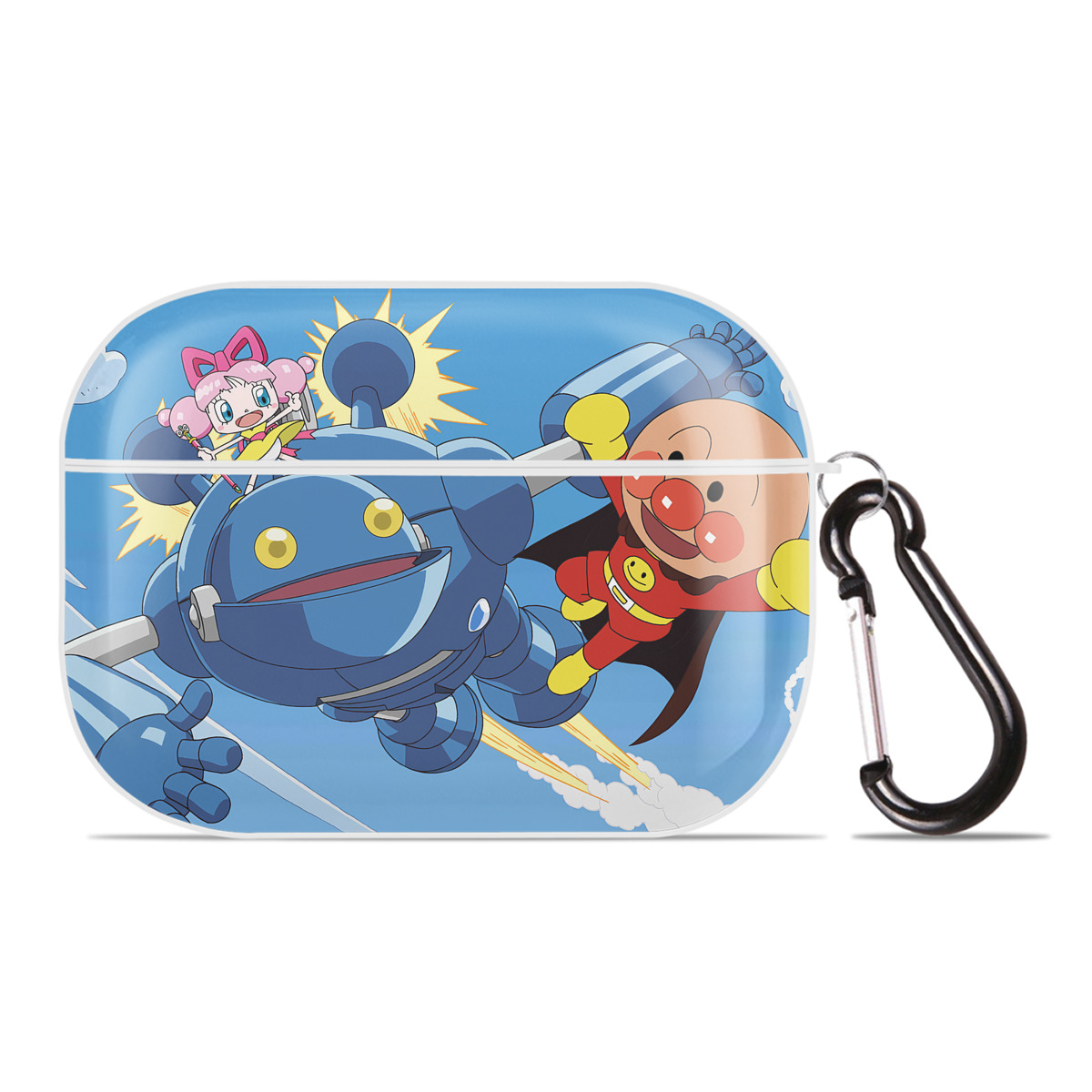 （画像用） アンパンマン Anpanman 【AirPods Pro用】ハードシェル保護ケース 耐衝撃・防指紋・カラビナ付き商品仕様