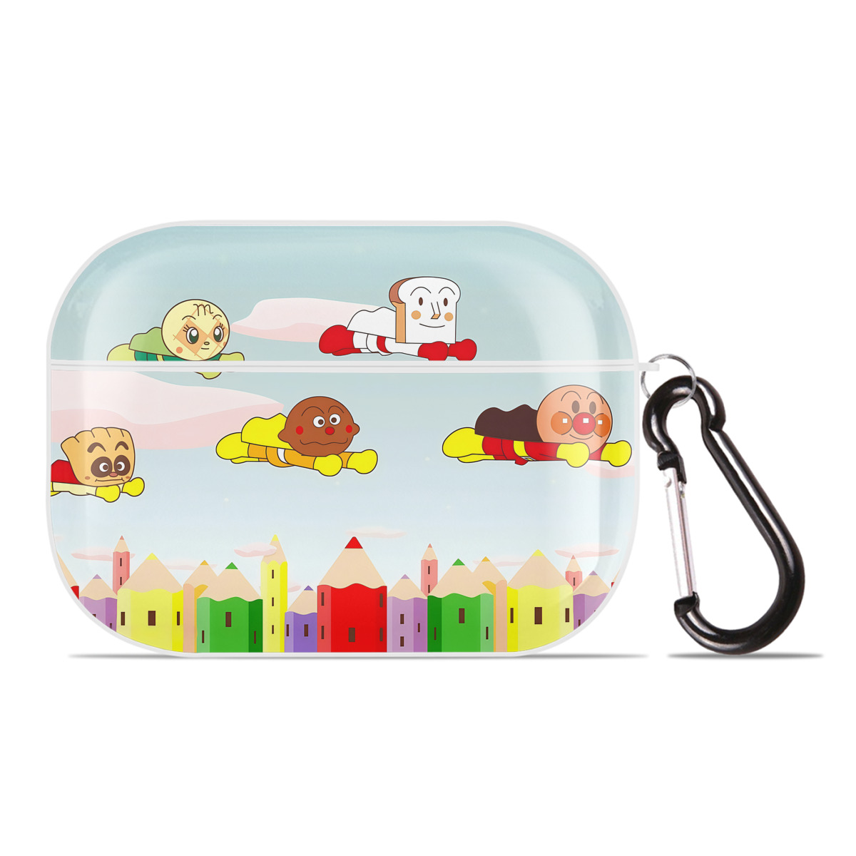 （画像用） アンパンマン Anpanman 【AirPods Pro用】ハードシェル保護ケース 耐衝撃・防指紋・カラビナ付き商品仕様