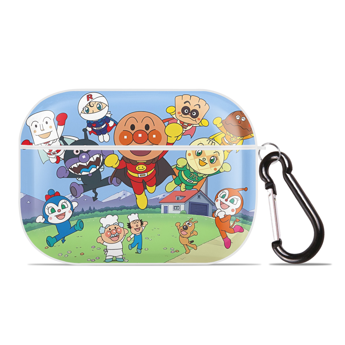 （画像用） アンパンマン Anpanman 【AirPods Pro用】ハードシェル保護ケース 耐衝撃・防指紋・カラビナ付き商品仕様