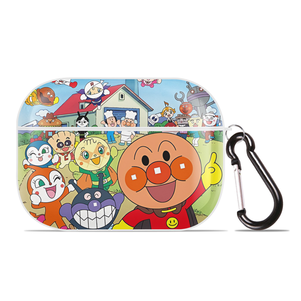 （画像用） アンパンマン Anpanman 【AirPods Pro用】ハードシェル保護ケース 耐衝撃・防指紋・カラビナ付き商品仕様