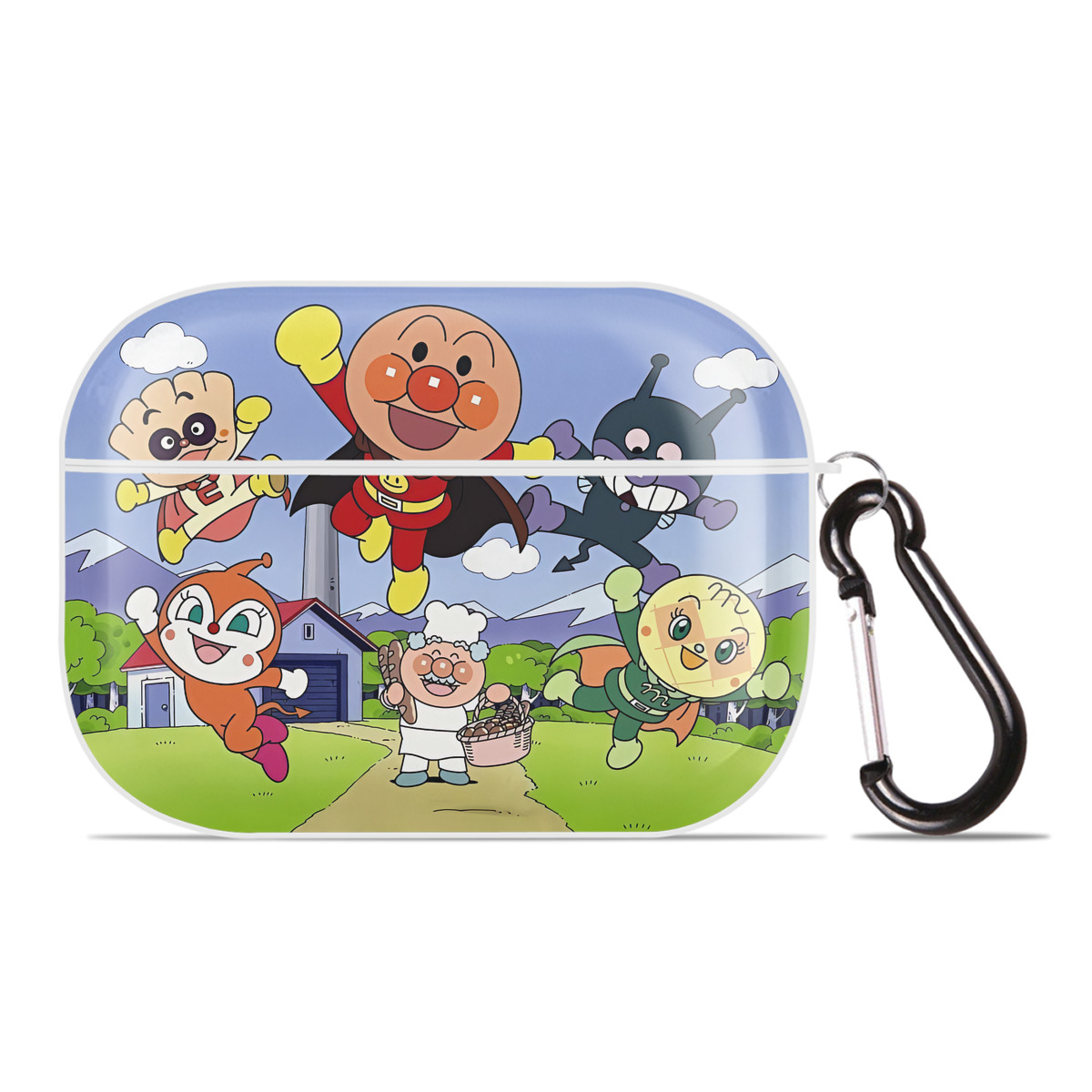 （画像用） アンパンマン Anpanman 【AirPods Pro用】ハードシェル保護ケース 耐衝撃・防指紋・カラビナ付き商品仕様