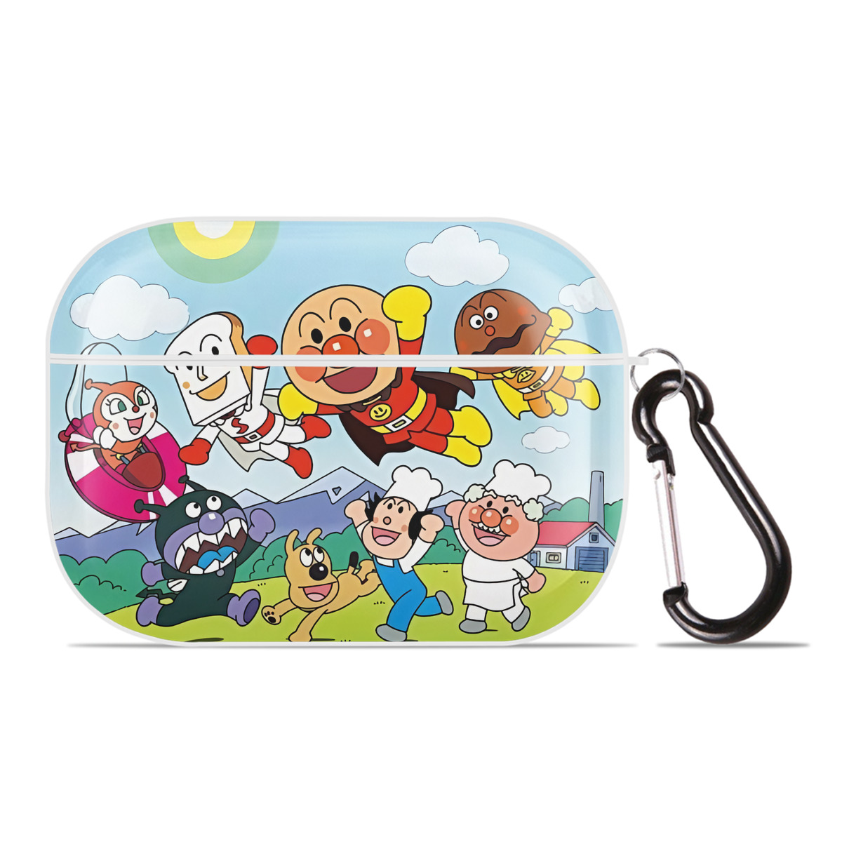 （画像用） アンパンマン Anpanman 【AirPods Pro用】ハードシェル保護ケース 耐衝撃・防指紋・カラビナ付き商品仕様