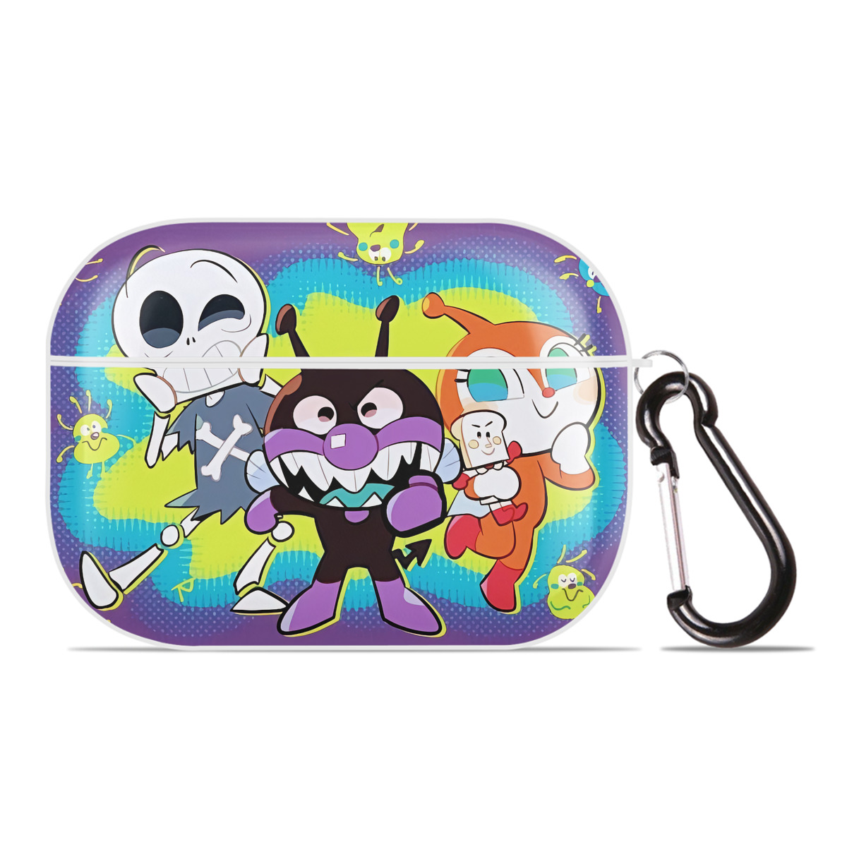 （画像用） アンパンマン Anpanman 【AirPods Pro用】ハードシェル保護ケース 耐衝撃・防指紋・カラビナ付き商品仕様
