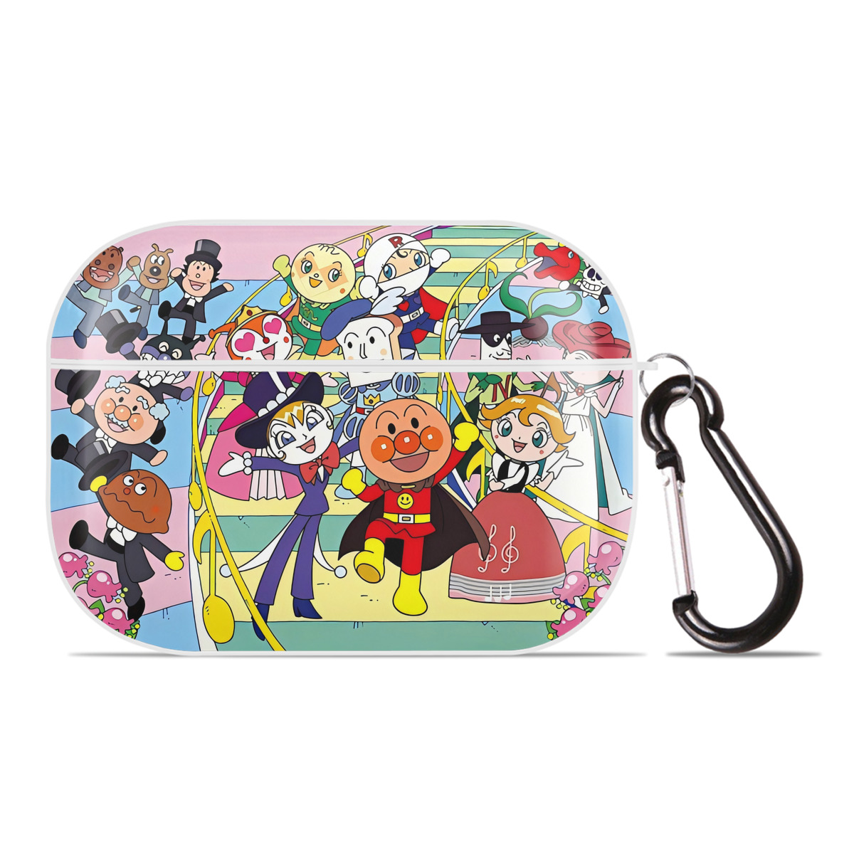 （画像用） アンパンマン Anpanman 【AirPods Pro用】ハードシェル保護ケース 耐衝撃・防指紋・カラビナ付き商品仕様
