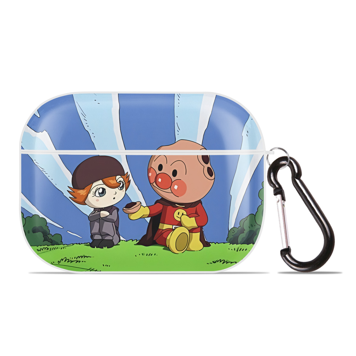 （画像用） アンパンマン Anpanman 【AirPods Pro用】ハードシェル保護ケース 耐衝撃・防指紋・カラビナ付き商品仕様