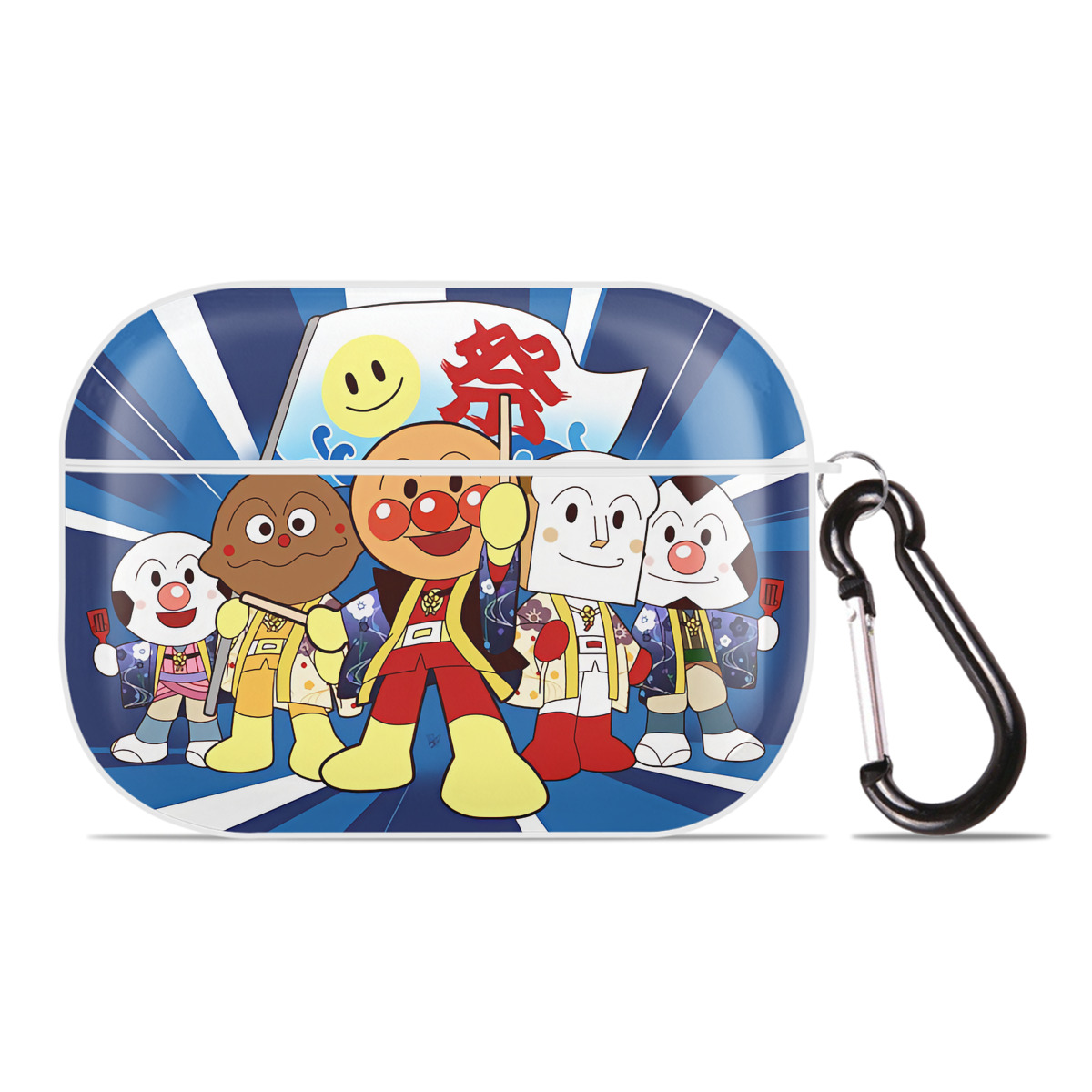 （画像用） アンパンマン Anpanman 【AirPods Pro用】ハードシェル保護ケース 耐衝撃・防指紋・カラビナ付き商品仕様
