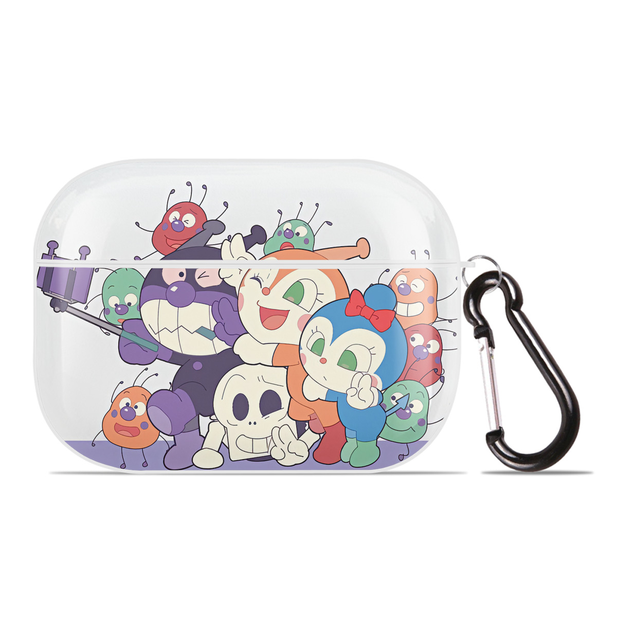 （画像用） アンパンマン Anpanman 【AirPods Pro用】ハードシェル保護ケース 耐衝撃・防指紋・カラビナ付き商品仕様