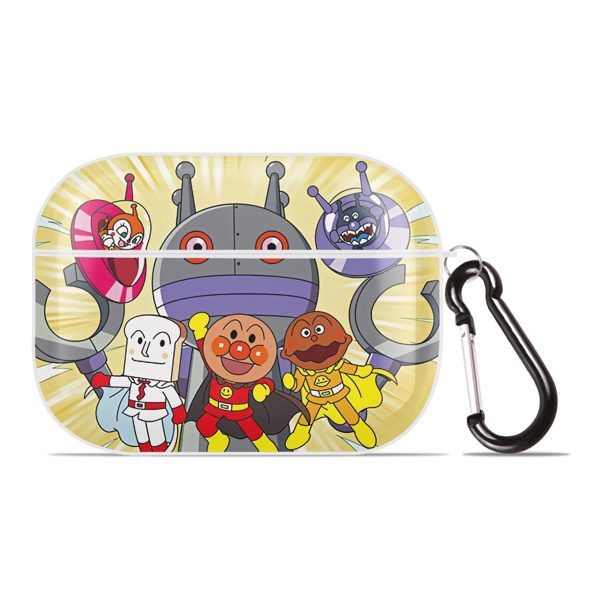 （画像用） アンパンマン Anpanman 【AirPods Pro用】ハードシェル保護ケース 耐衝撃・防指紋・カラビナ付き商品仕様