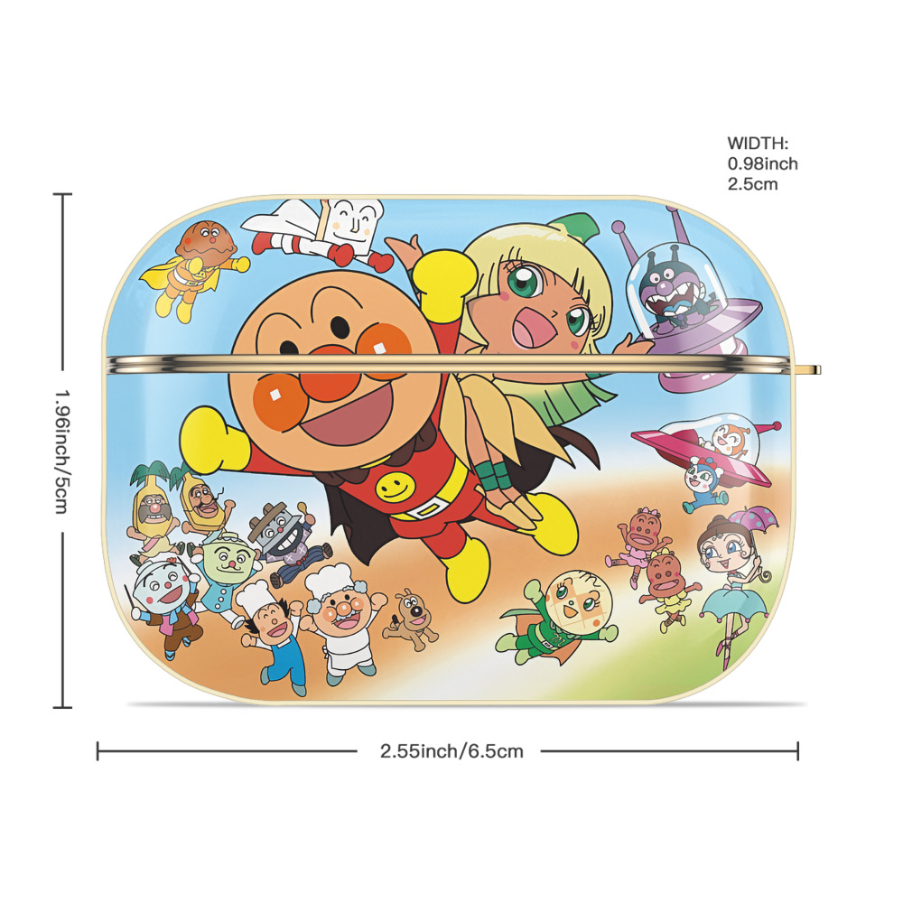 アンパンマン Anpanman 【AirPods Pro用】ハードシェル保護ケース｜耐衝撃・防指紋・カラビナ付き商品仕様