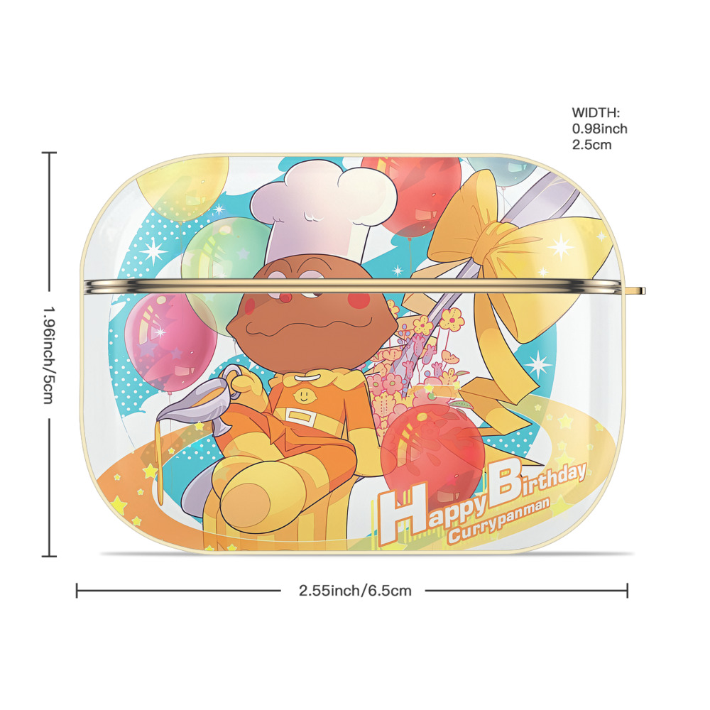 アンパンマン Anpanman 【AirPods Pro用】ハードシェル保護ケース｜耐衝撃・防指紋・カラビナ付き商品仕様
