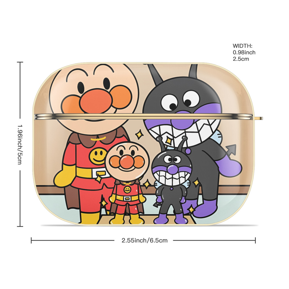 アンパンマン Anpanman 【AirPods Pro用】ハードシェル保護ケース｜耐衝撃・防指紋・カラビナ付き商品仕様