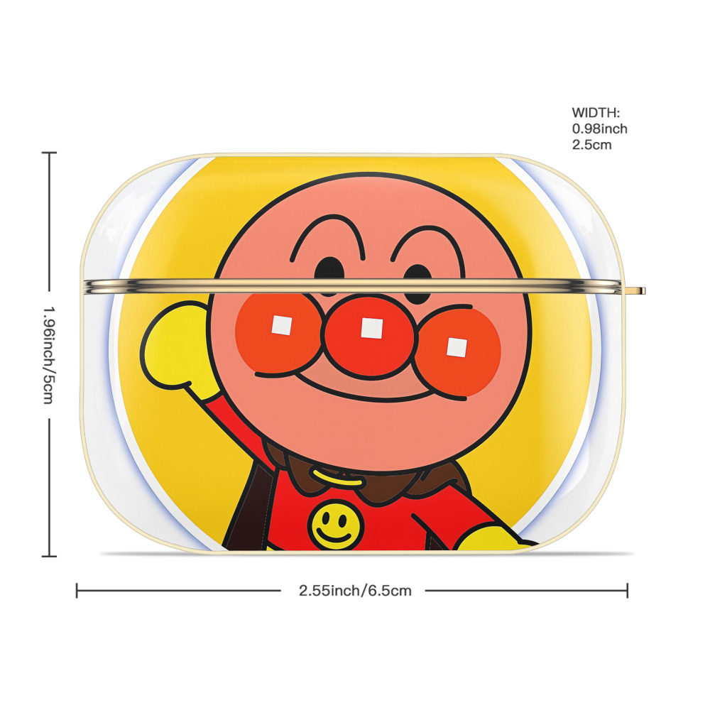 アンパンマン Anpanman 【AirPods Pro用】ハードシェル保護ケース｜耐衝撃・防指紋・カラビナ付き商品仕様