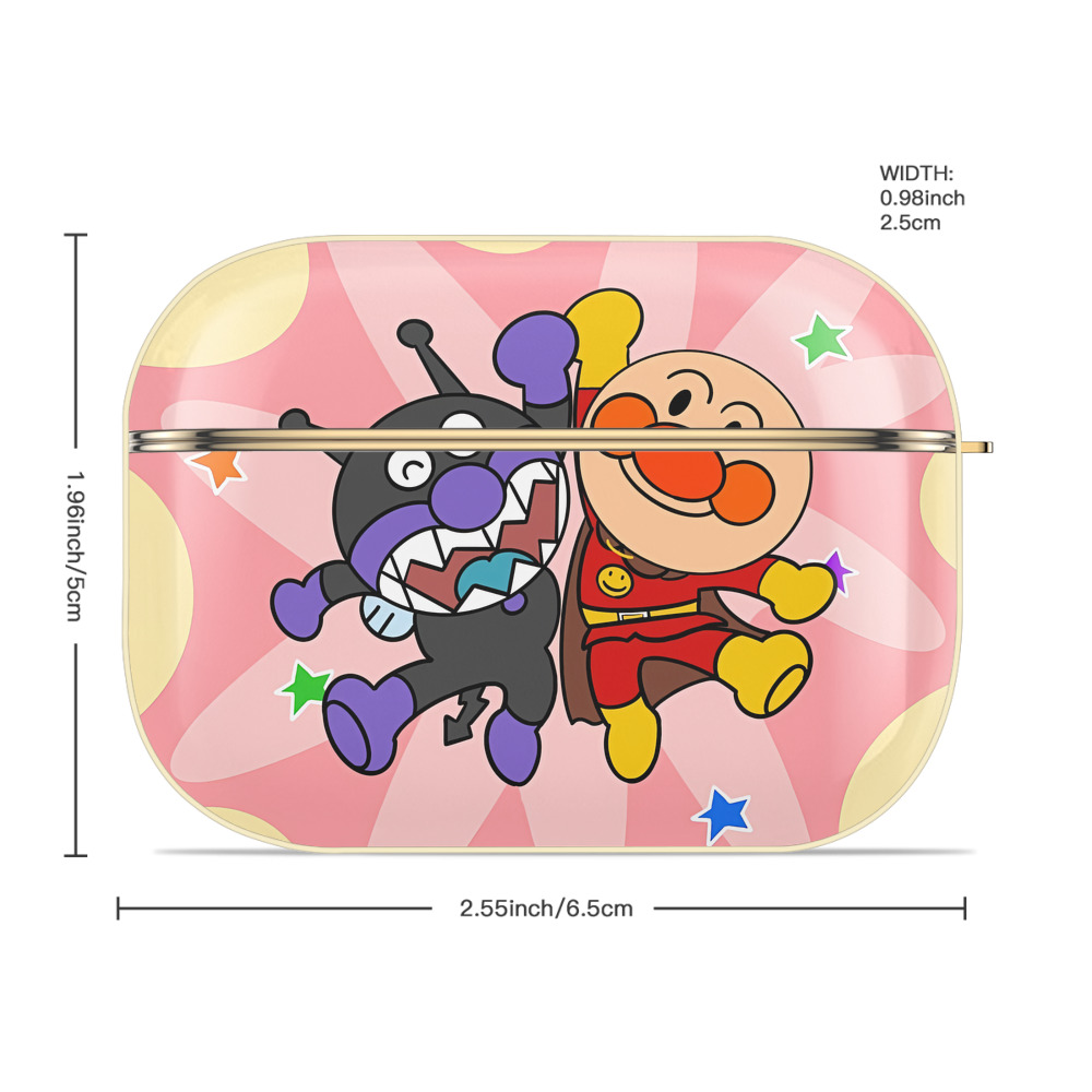 アンパンマン Anpanman 【AirPods Pro用】ハードシェル保護ケース｜耐衝撃・防指紋・カラビナ付き商品仕様