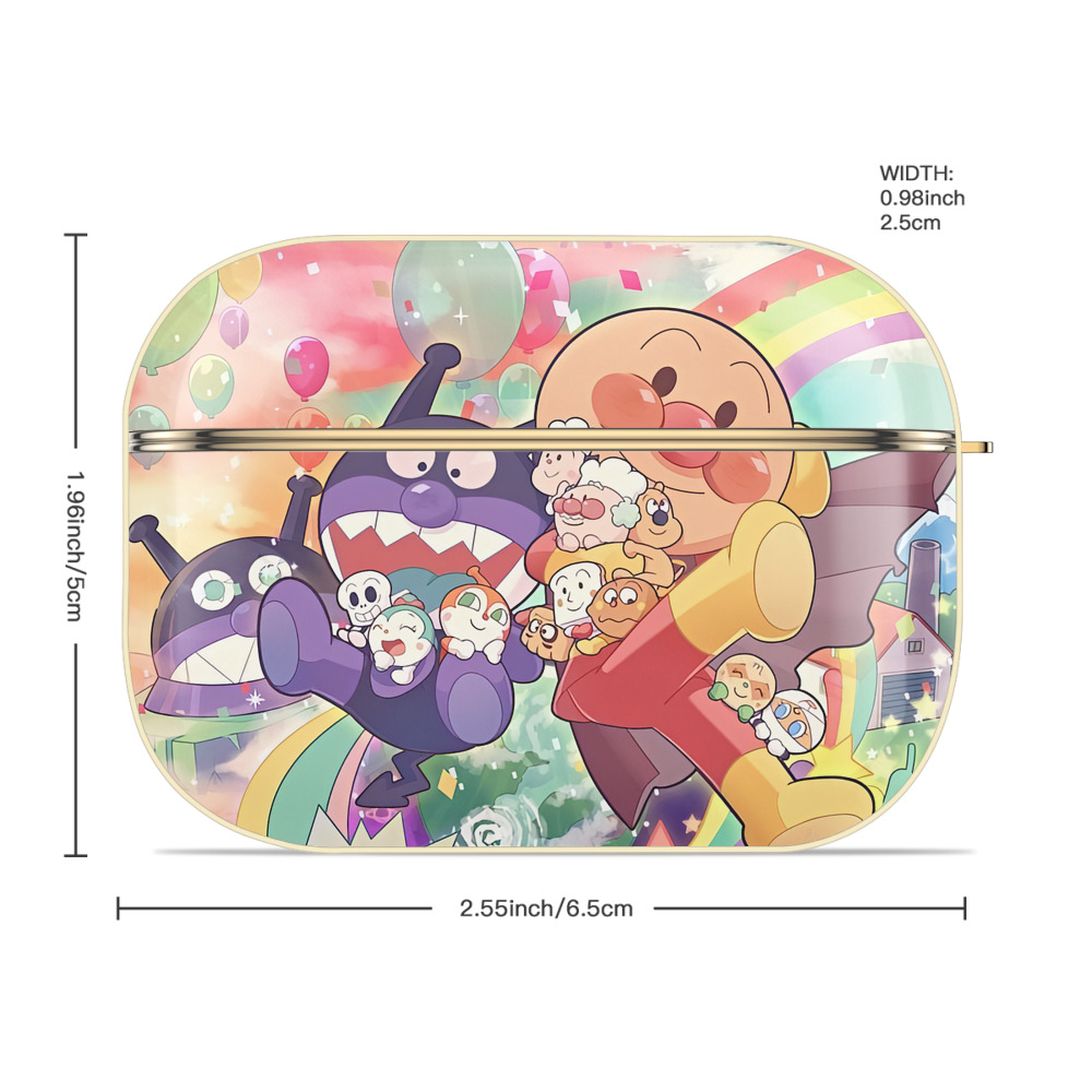 アンパンマン Anpanman 【AirPods Pro用】ハードシェル保護ケース｜耐衝撃・防指紋・カラビナ付き商品仕様